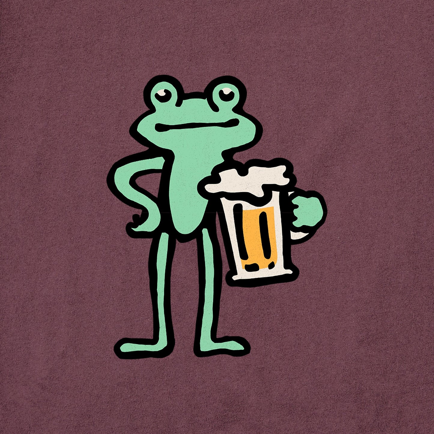 Women's Frog with Beer Short Sleeve Crusher Tee