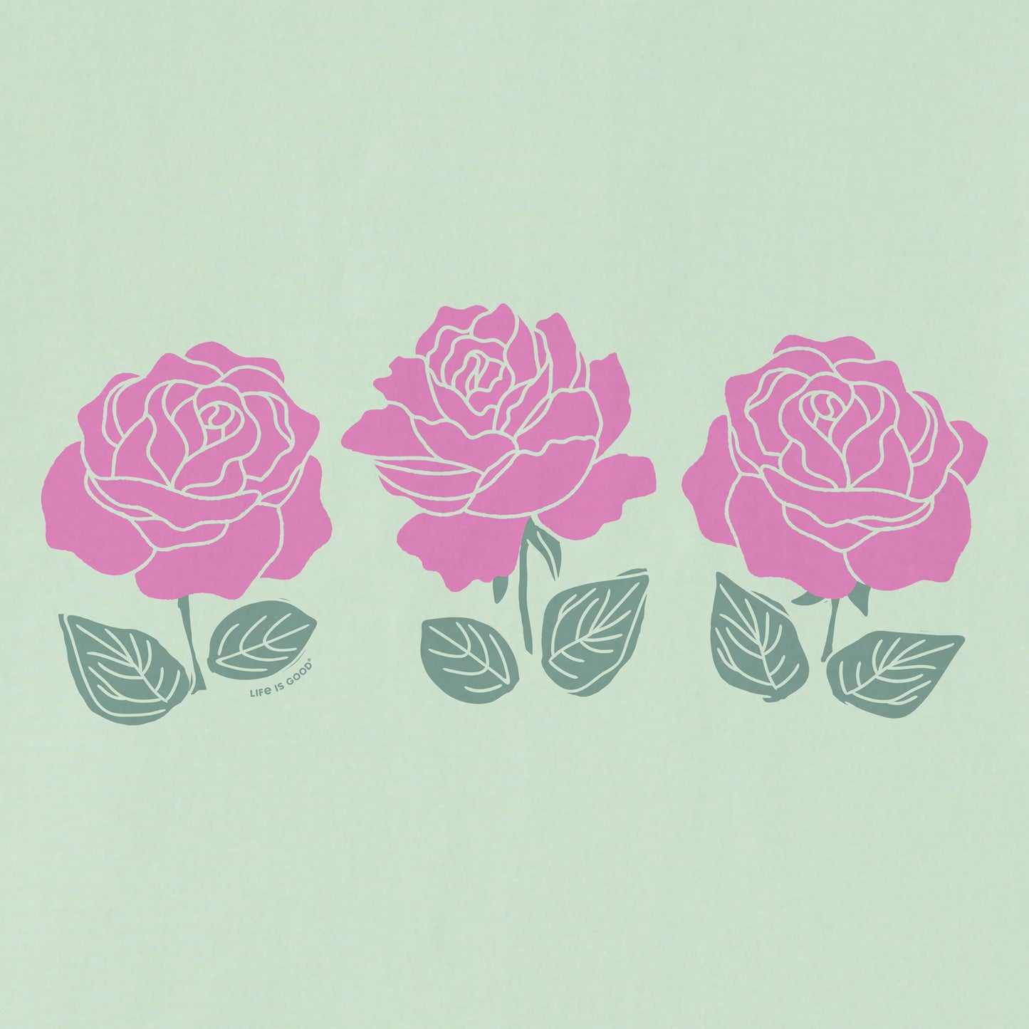 Women's Rose Trio Short Sleeve Crusher Vee