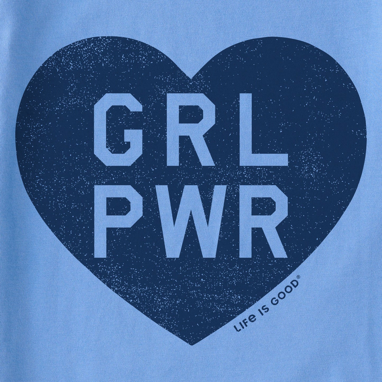 Kids Girl Power Heart Short Sleeve Crusher Tee