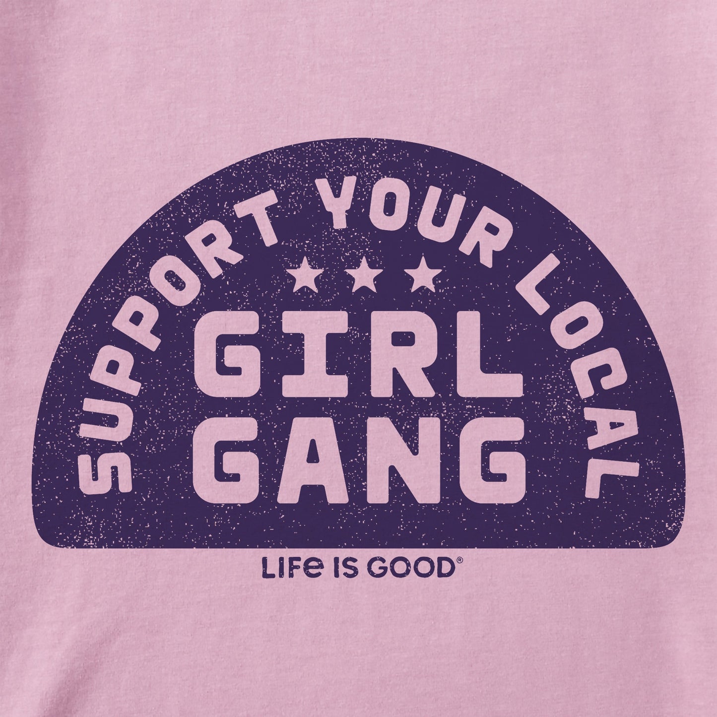Kids Support Your Local Girl Gang Short Sleeve Crusher Tee