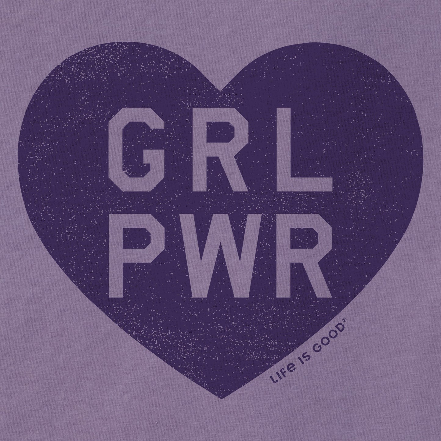 Women's Girl Power Heart Short Sleeve Crusher Boxy Tee