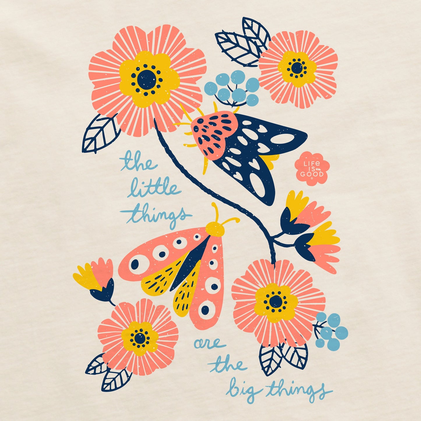 Women's The Little Things Moths Short Sleeve Crusher Boxy Tee