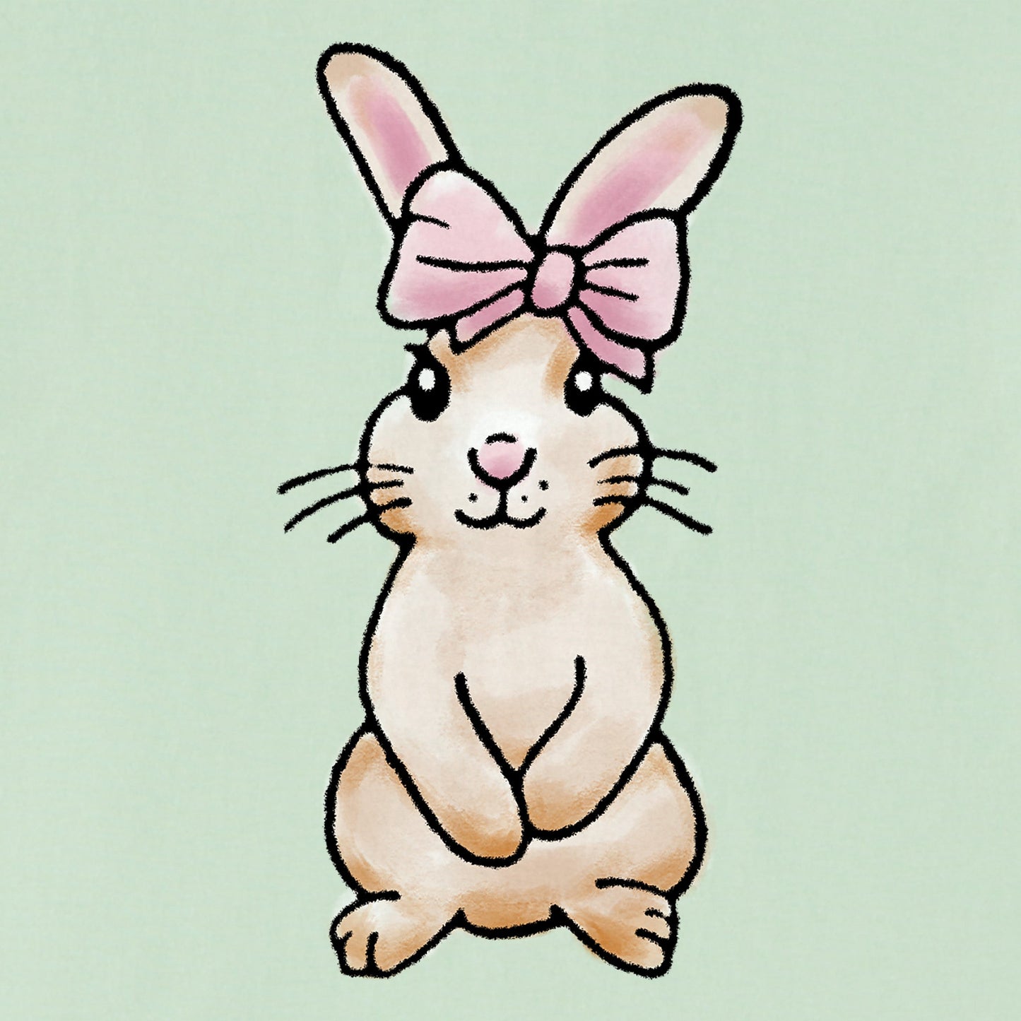 Kids Cute Bunny Short Sleeve Crusher Tee