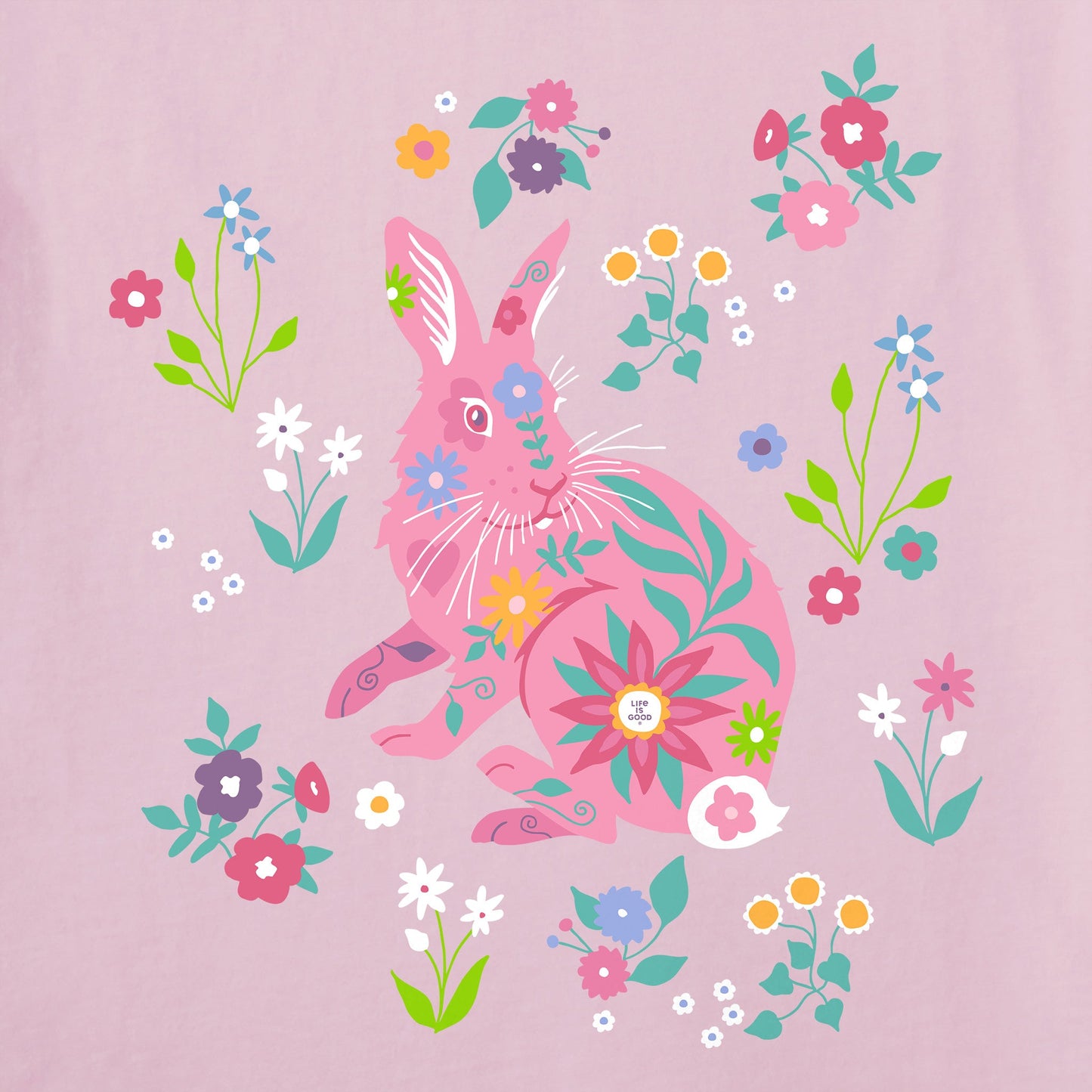 Women's Floral Bunny Short Sleeve Tee