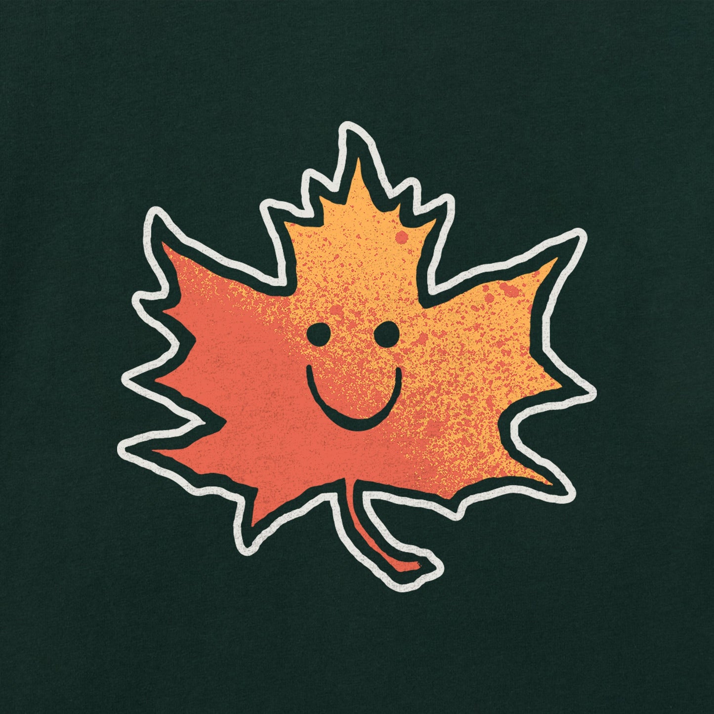 Kids Happy Leaf Long Sleeve Crusher Tee