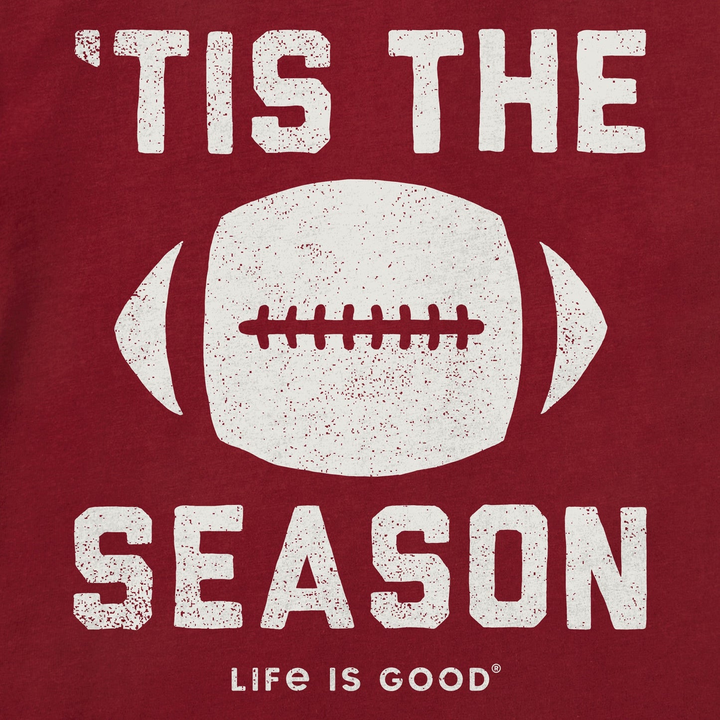 Kids Tis The Football Season Long Sleeve Crusher Tee