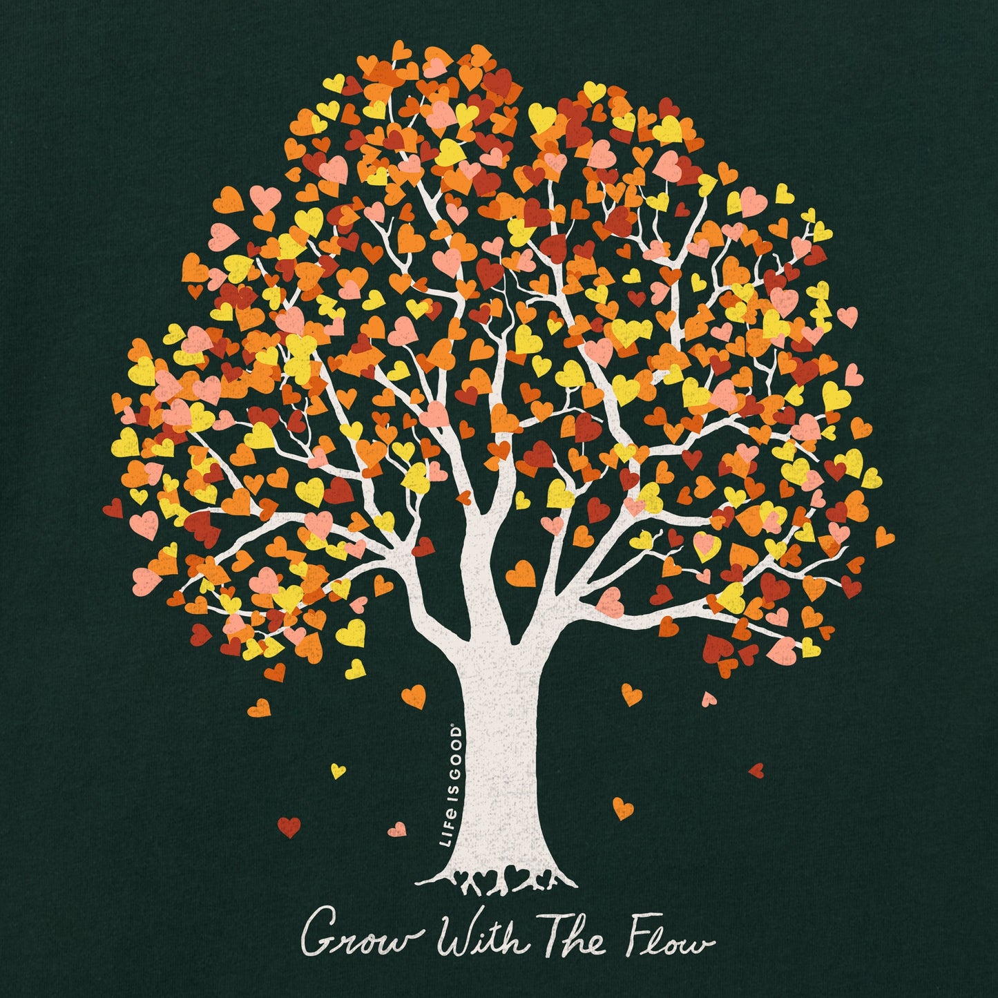 Women's Grow with the Flow Fall Heart Tree Long Sleeve Crusher Tee