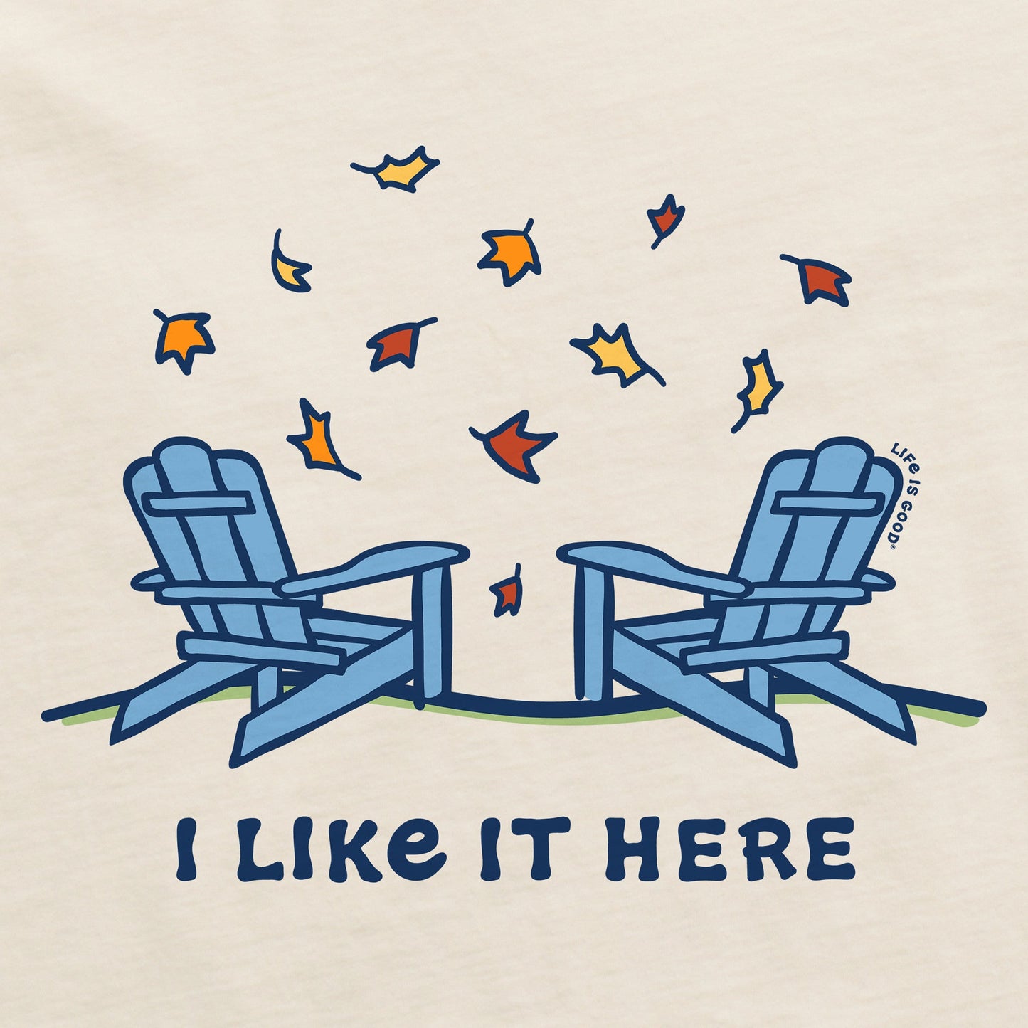 Women's Adirondacks I Like it Here Fall Long Sleeve Crusher Tee