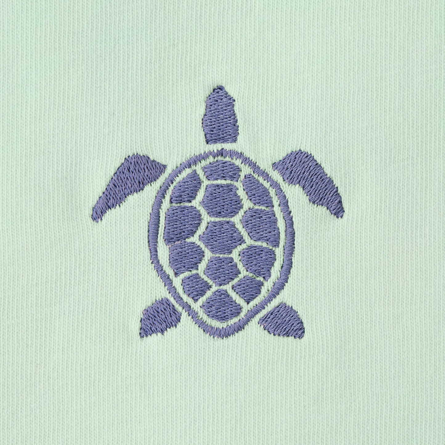 Women's Embroidered Beachy Turtle Short Sleeve Crusher Vee