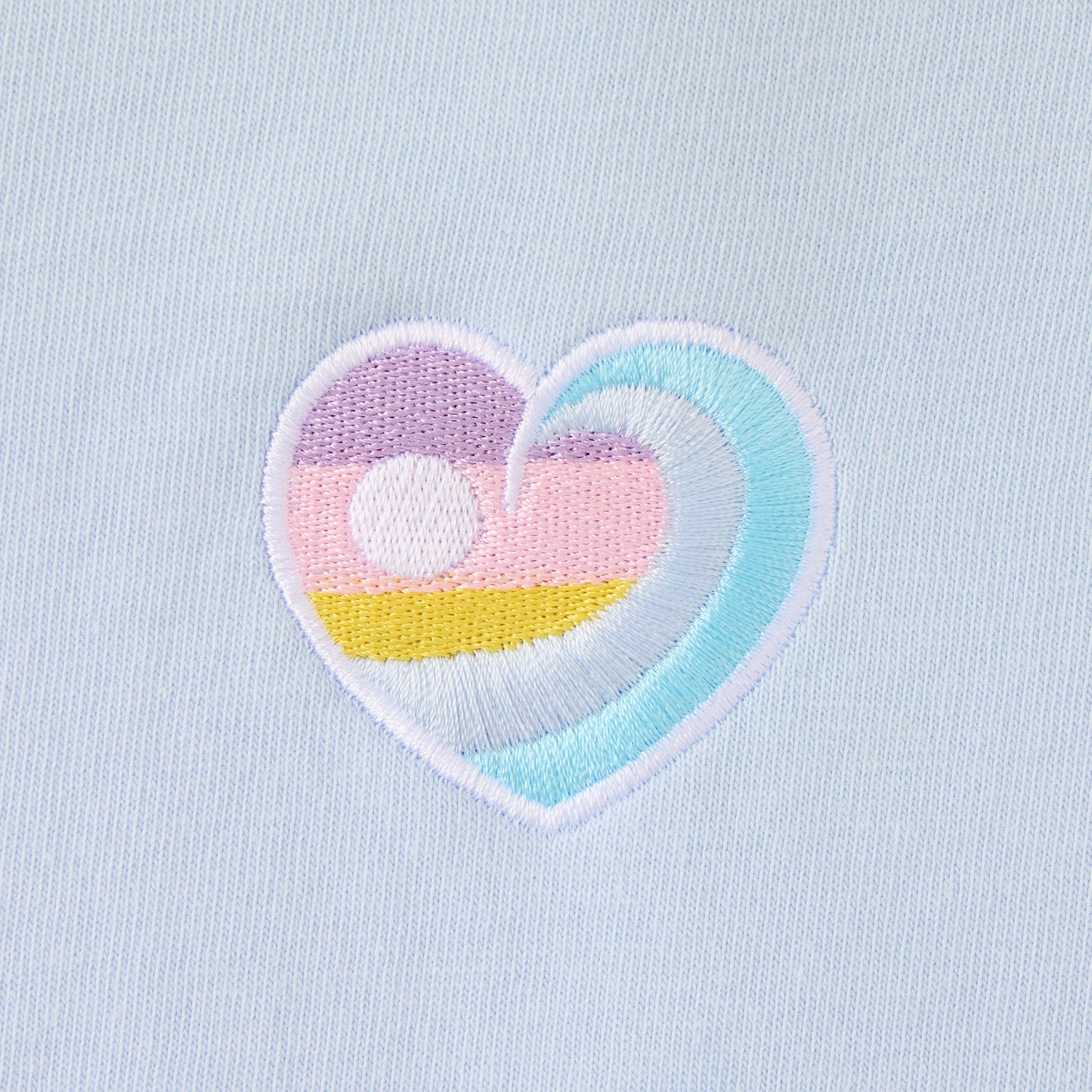 Women's Embroidered Ocean Heart Short Sleeve Crusher Tee