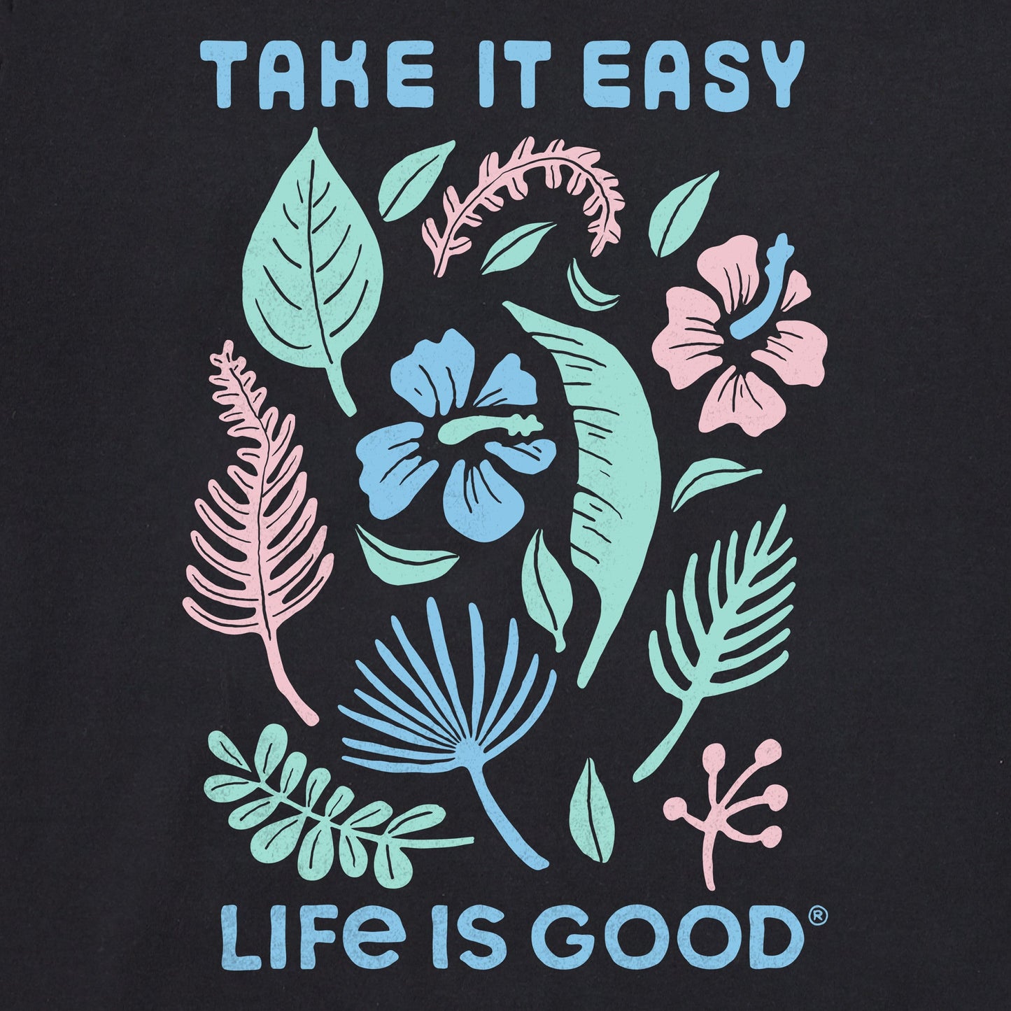 Women's Take it Easy Beach Flowers Crusher-LITE Shrunken Tee