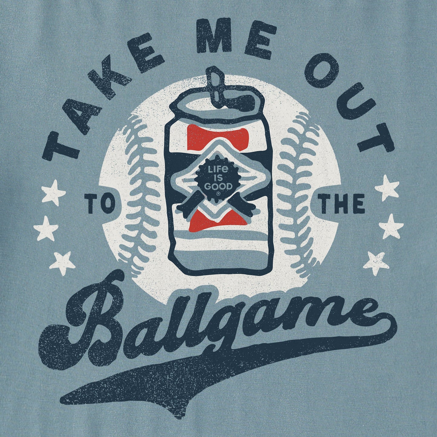 Men's Take me Out to the Ballgame Beer Short Sleeve Crusher Tee