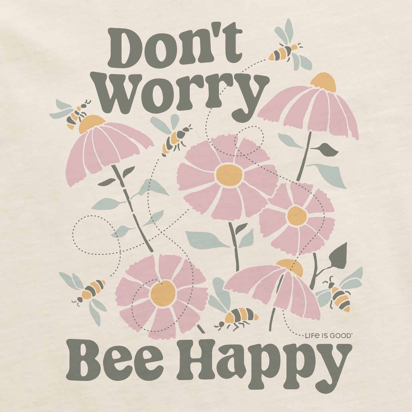 Women's Don't Worry Bee Happy Crusher-LITE Shrunken Tee