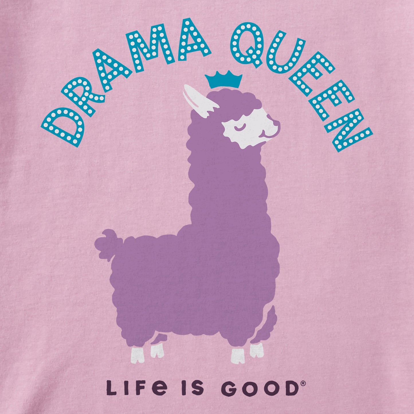 Toddler Drama Queen Llama Short Sleeve Crusher Tee