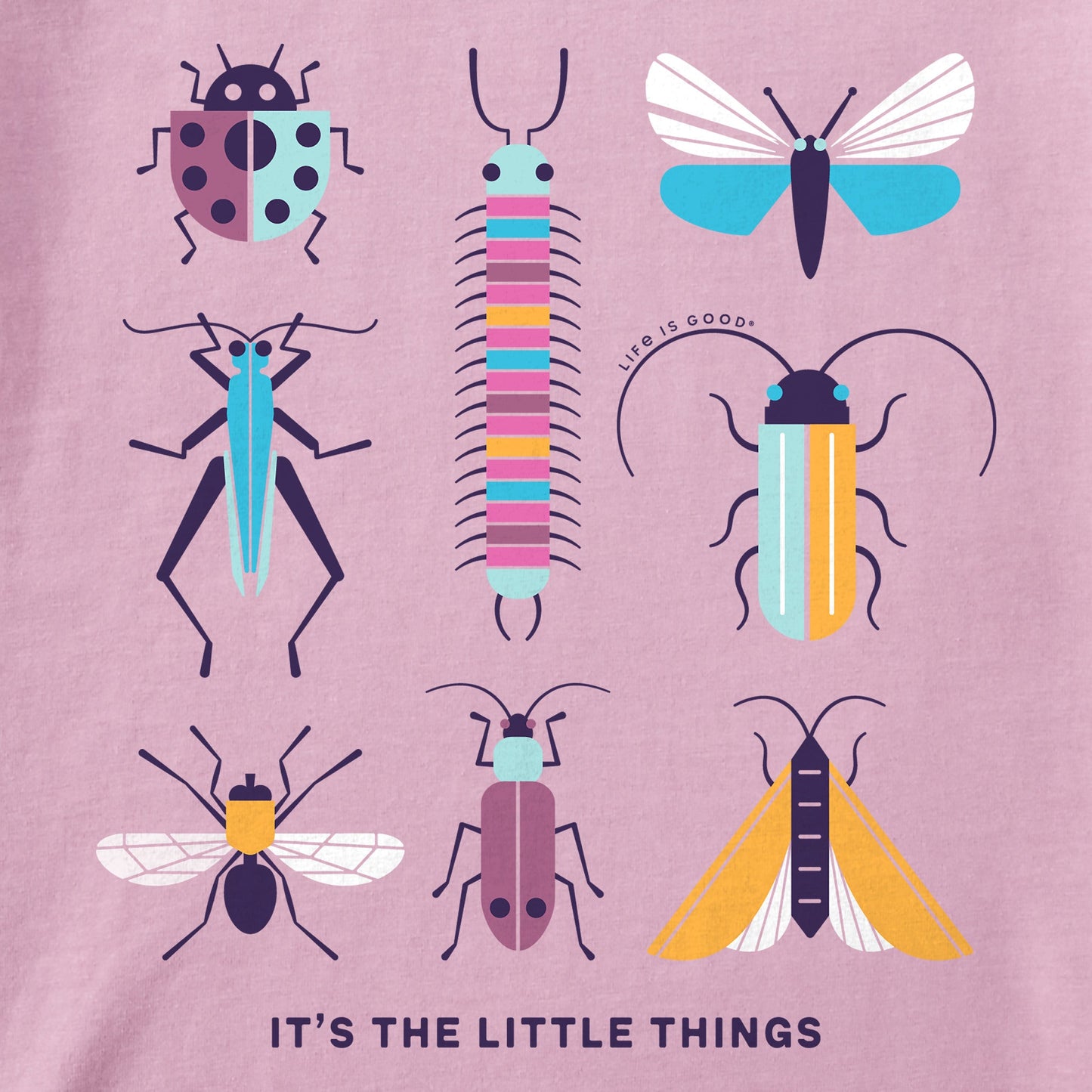 Toddler It's the Little Things Bugs Short Sleeve Crusher Tee