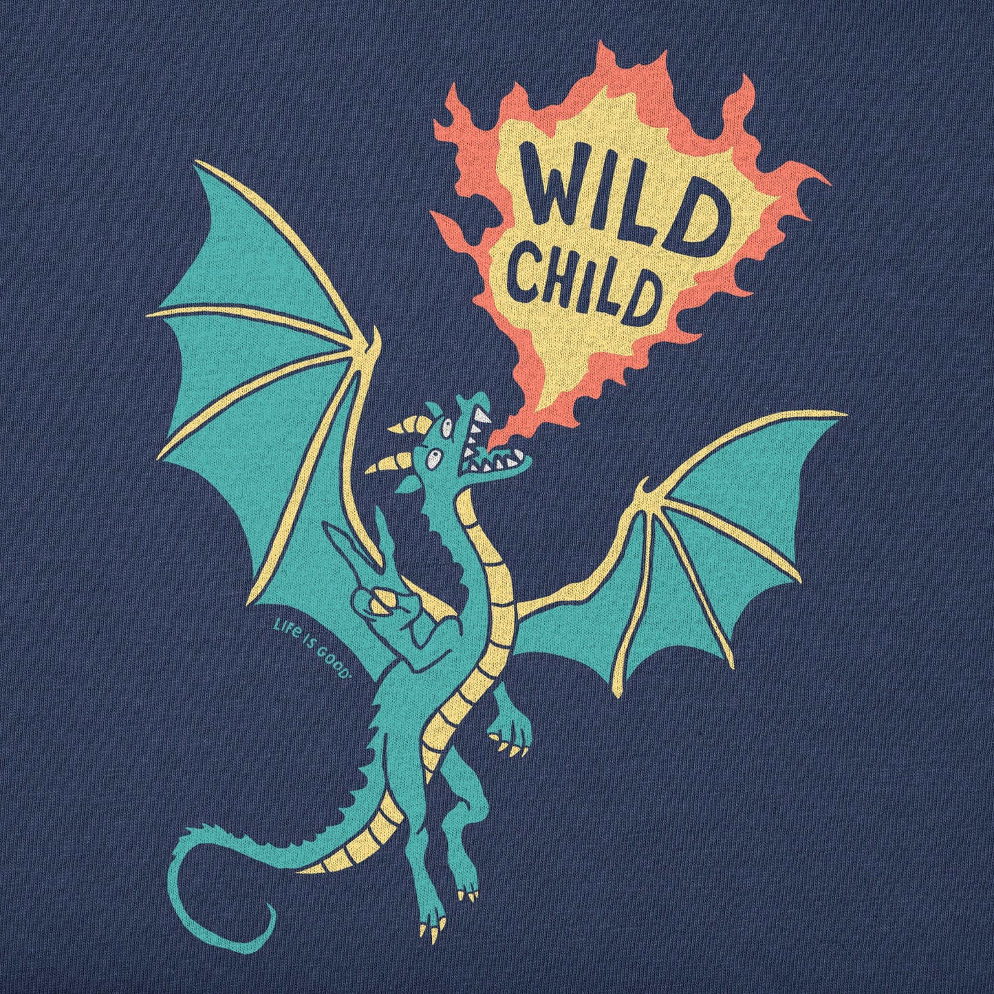 Toddler Wild Child Dragon Short Sleeve Crusher Tee