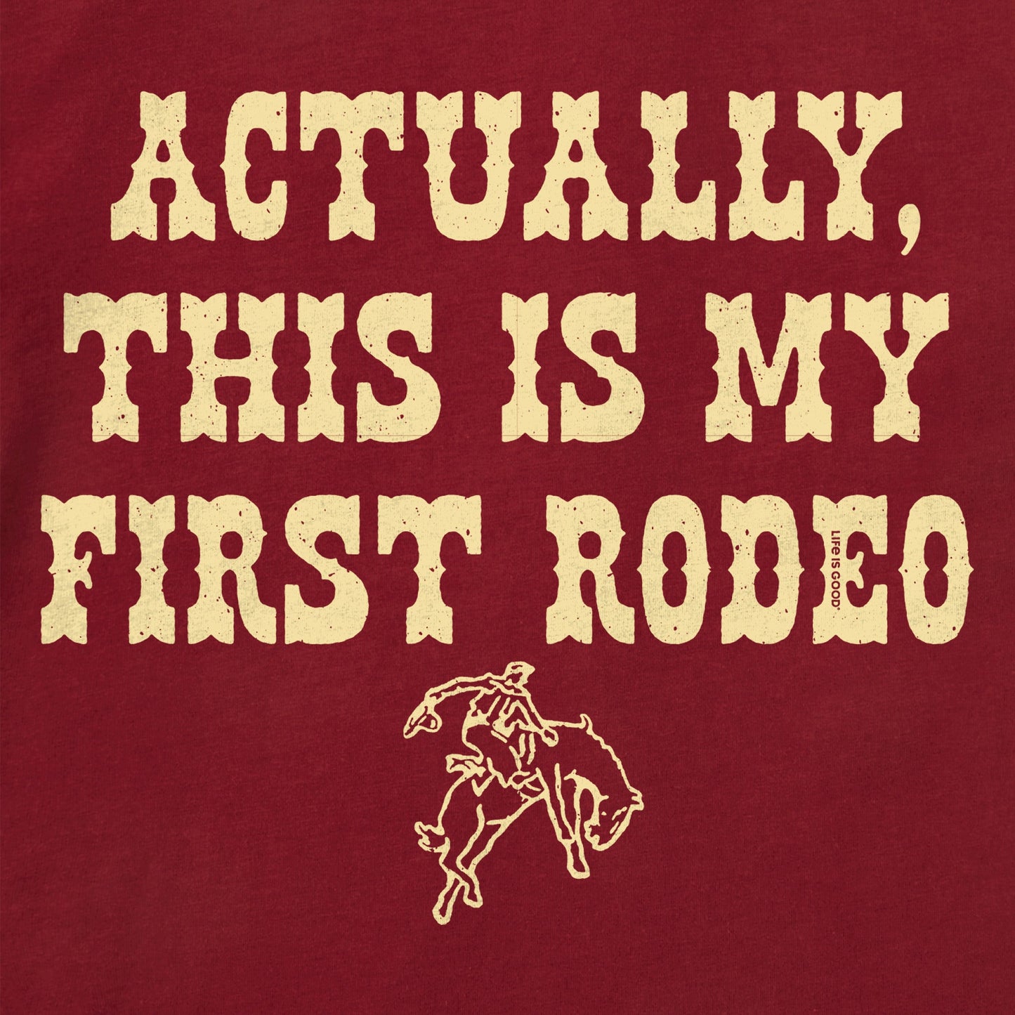 Toddler Woodcut First Rodeo Short Sleeve Crusher Tee