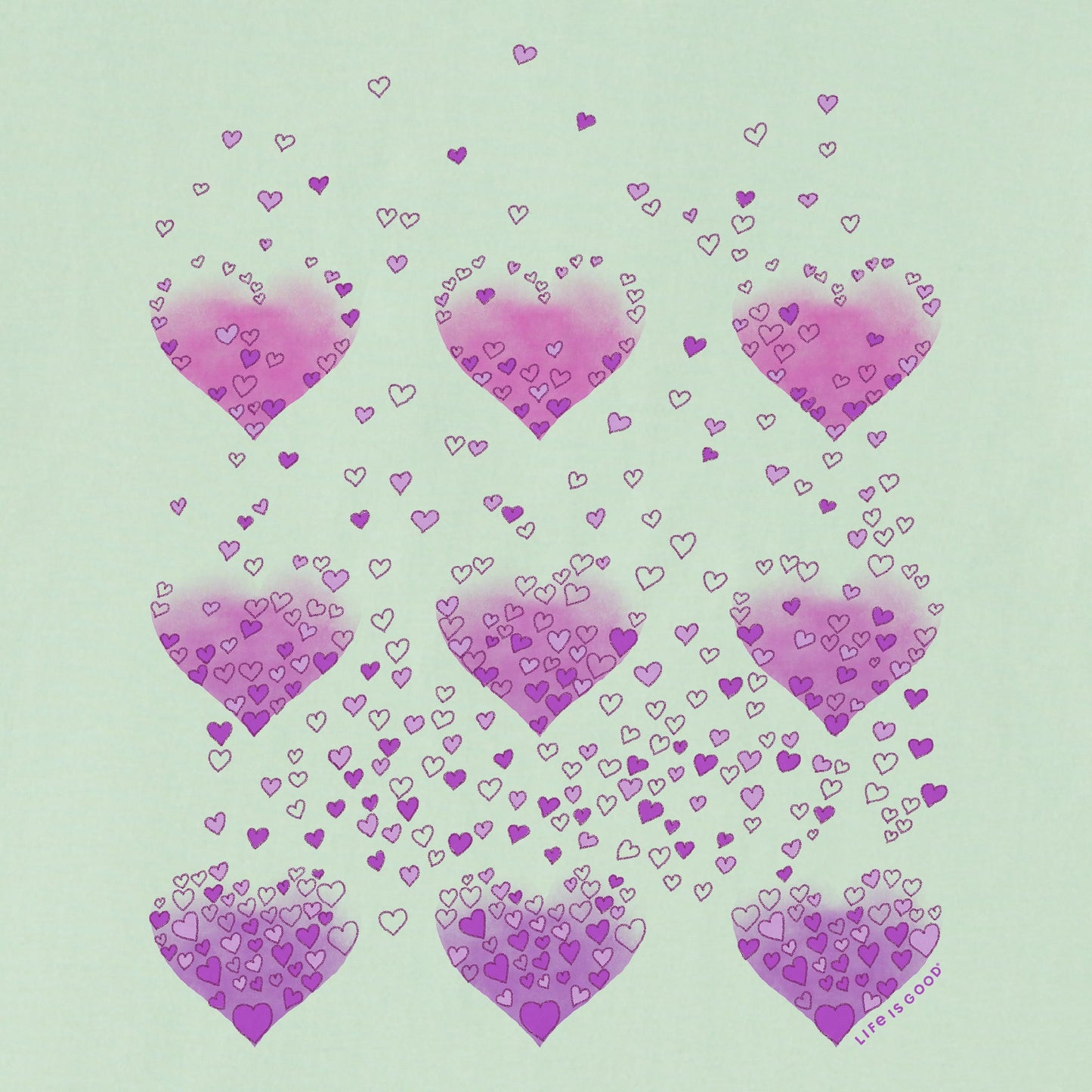 Kids Heart of Hearts Grid Short Sleeve Crusher Tee