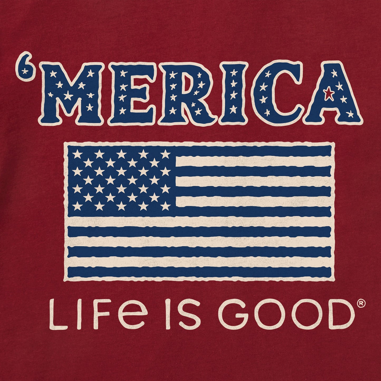 Men's Merica Flag Short Sleeve Crusher Tee