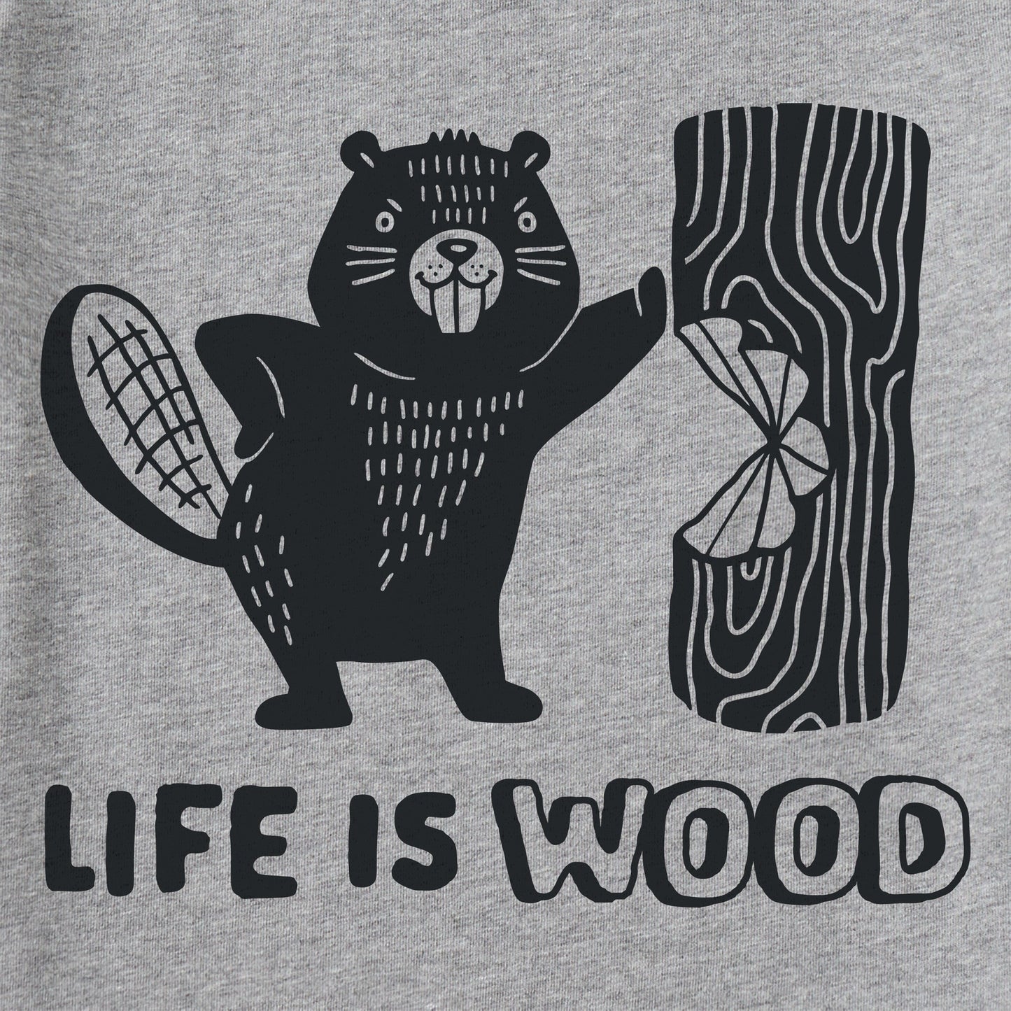 Kids Life is Wood Beaver Short Sleeve Crusher Tee