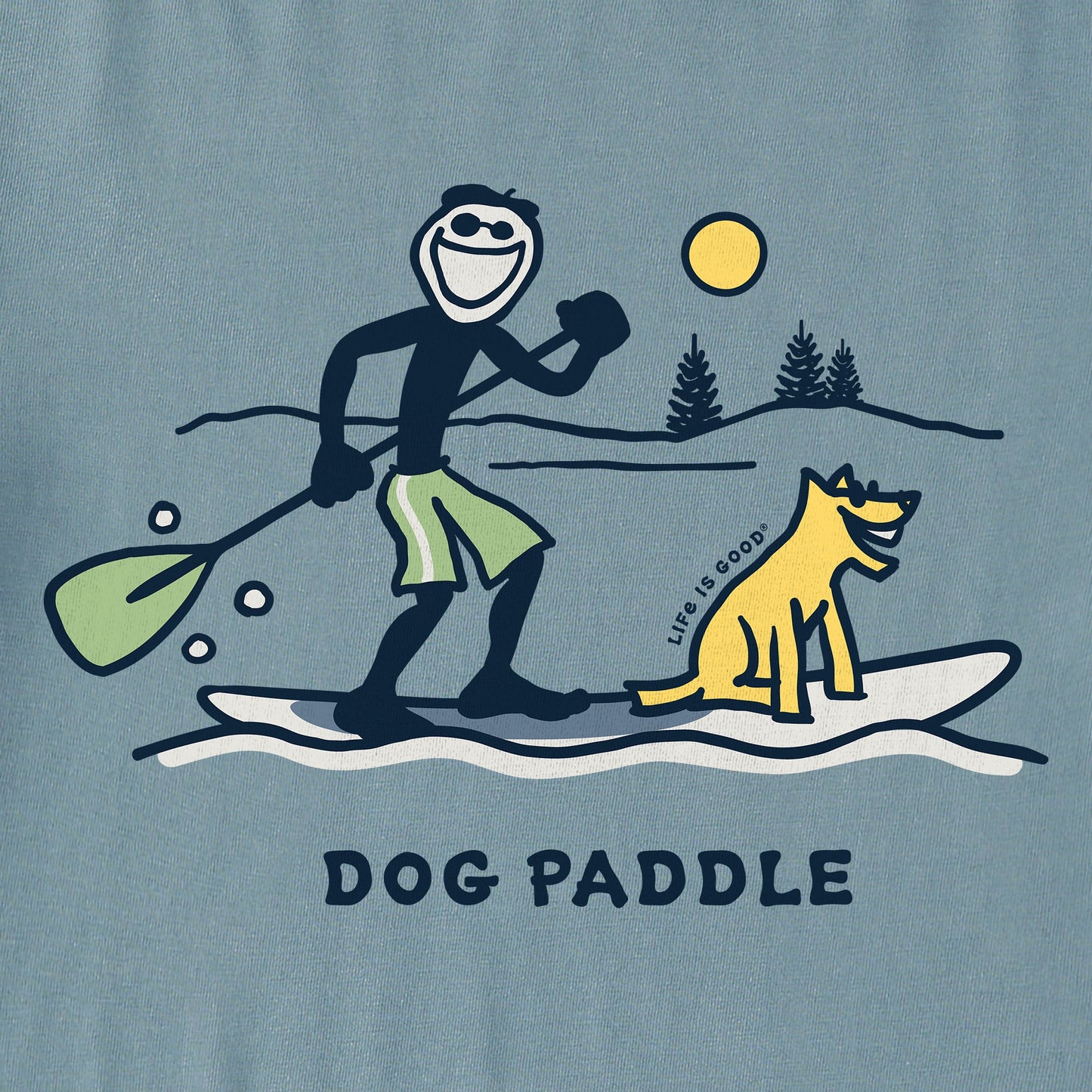 Men's Stand Up Dog Paddle Short Sleeve Crusher Tee