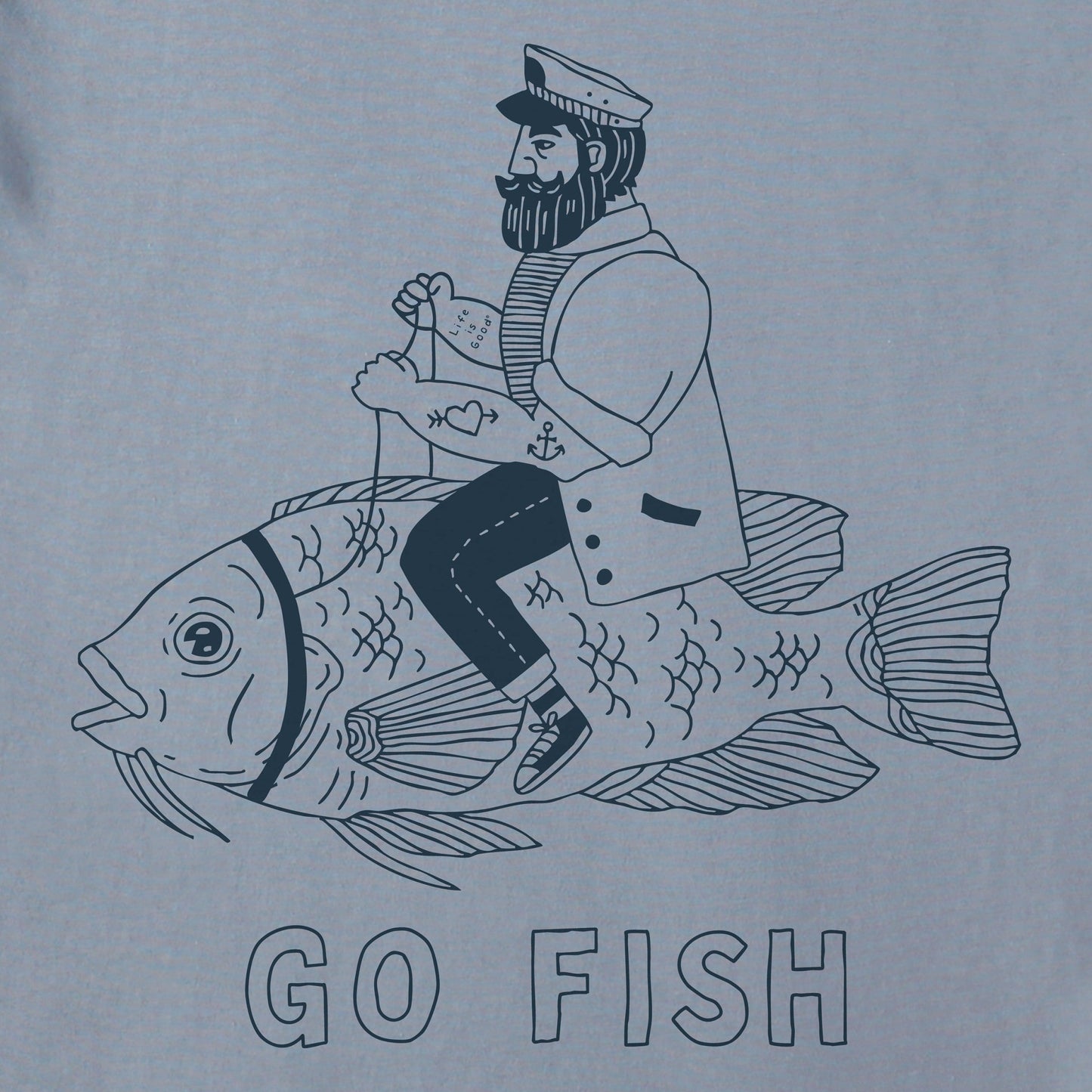 Men's Go Fish Short Sleeve Crusher-LITE Slim Fit Tee
