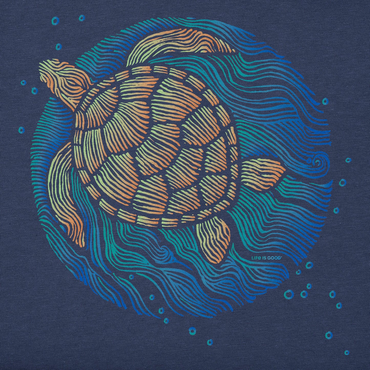 Men's Sea Turtle Swim Short Sleeve Crusher Tee