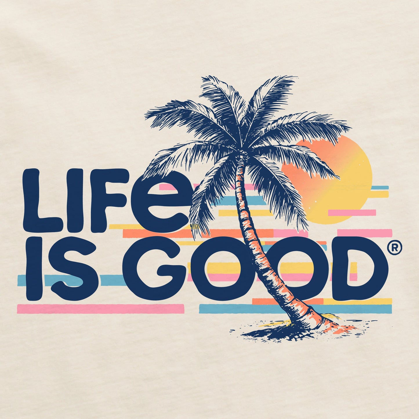 Women's Retro Palm Beach Short Sleeve Crusher Boxy Tee