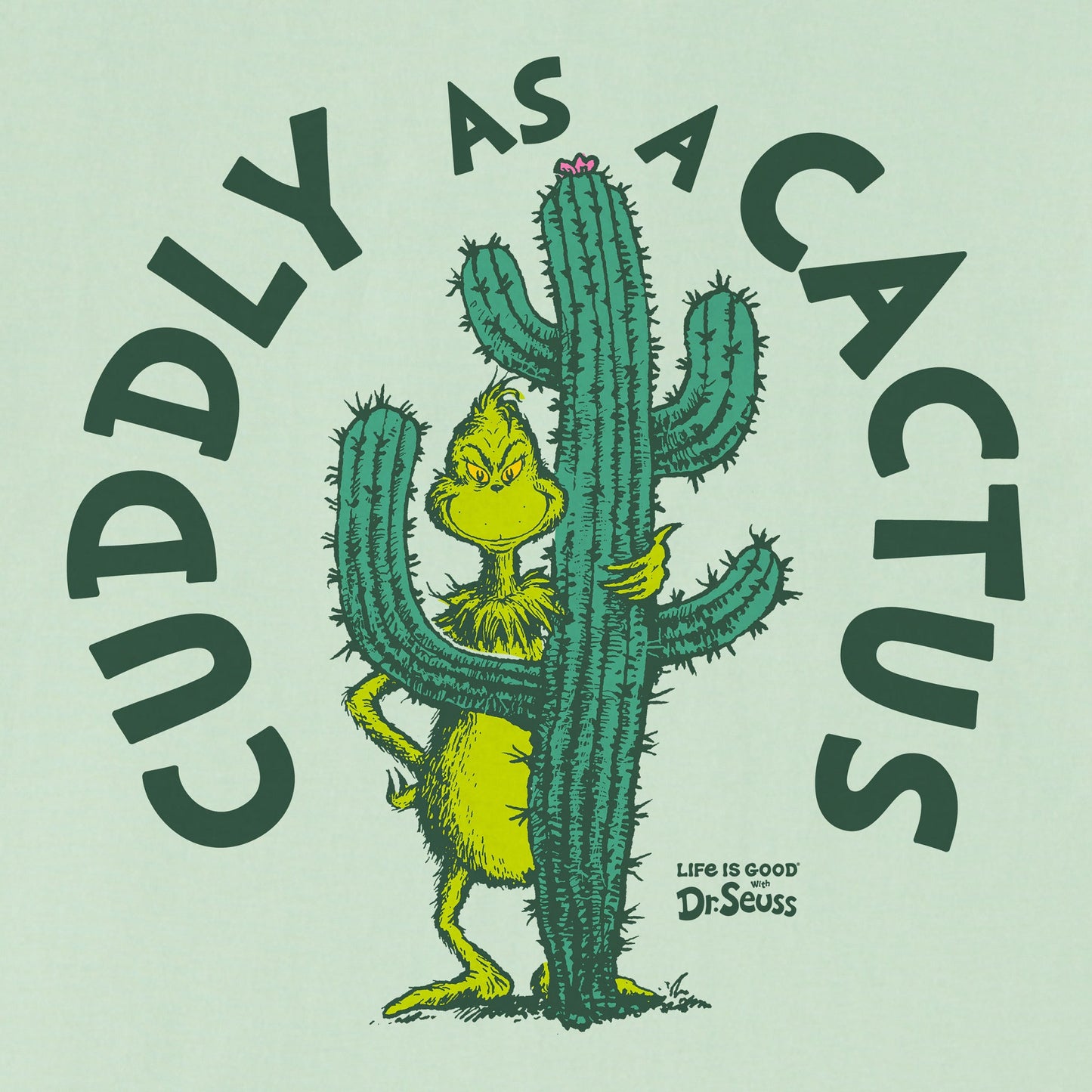 Kids Cuddly as a Cactus Grinch Short Sleeve Crusher Tee