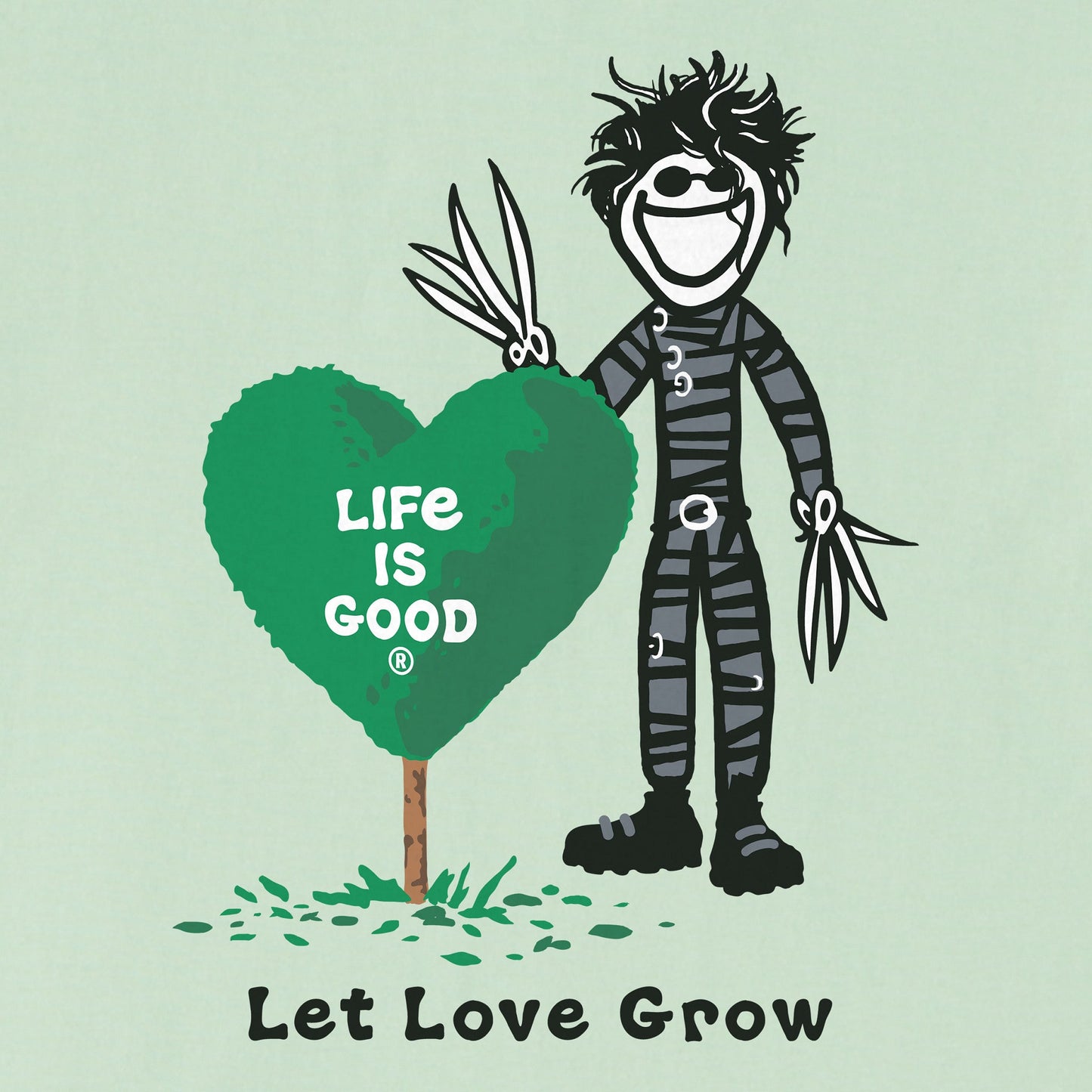 Men's Let Love Grow Scissor Jake Short Sleeve Crusher Tee