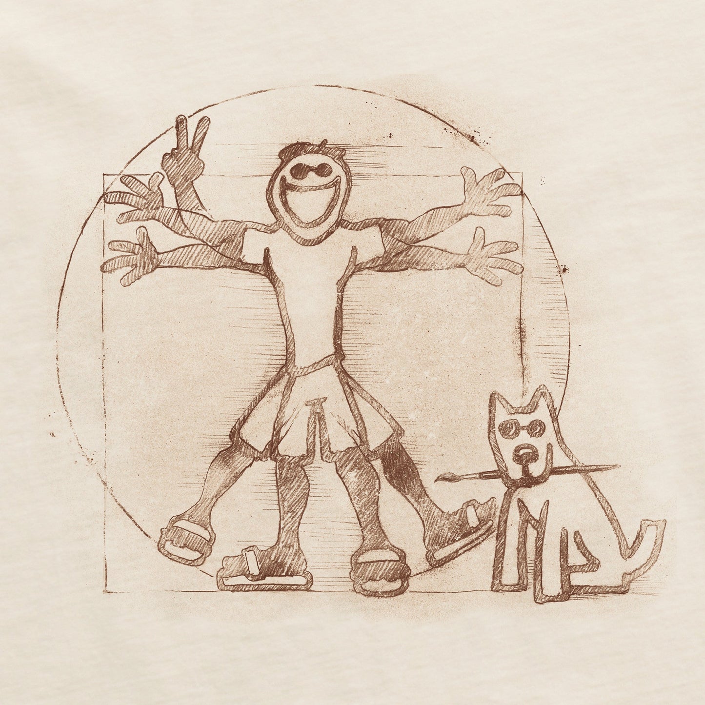 Men's Vitruvian Jake Short Sleeve Crusher Tee
