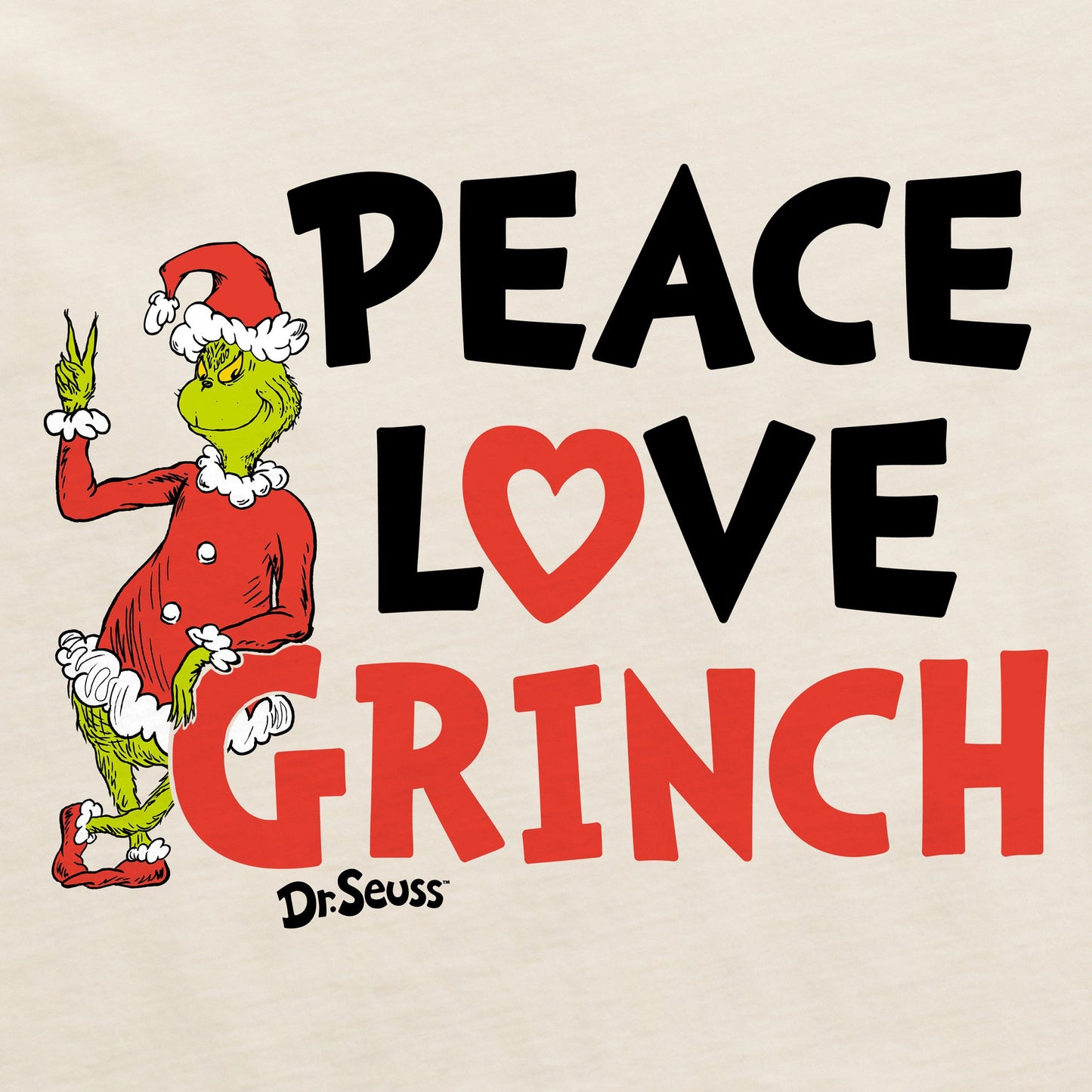 Men's Peace Love Grinch Short Sleeve Crusher Tee