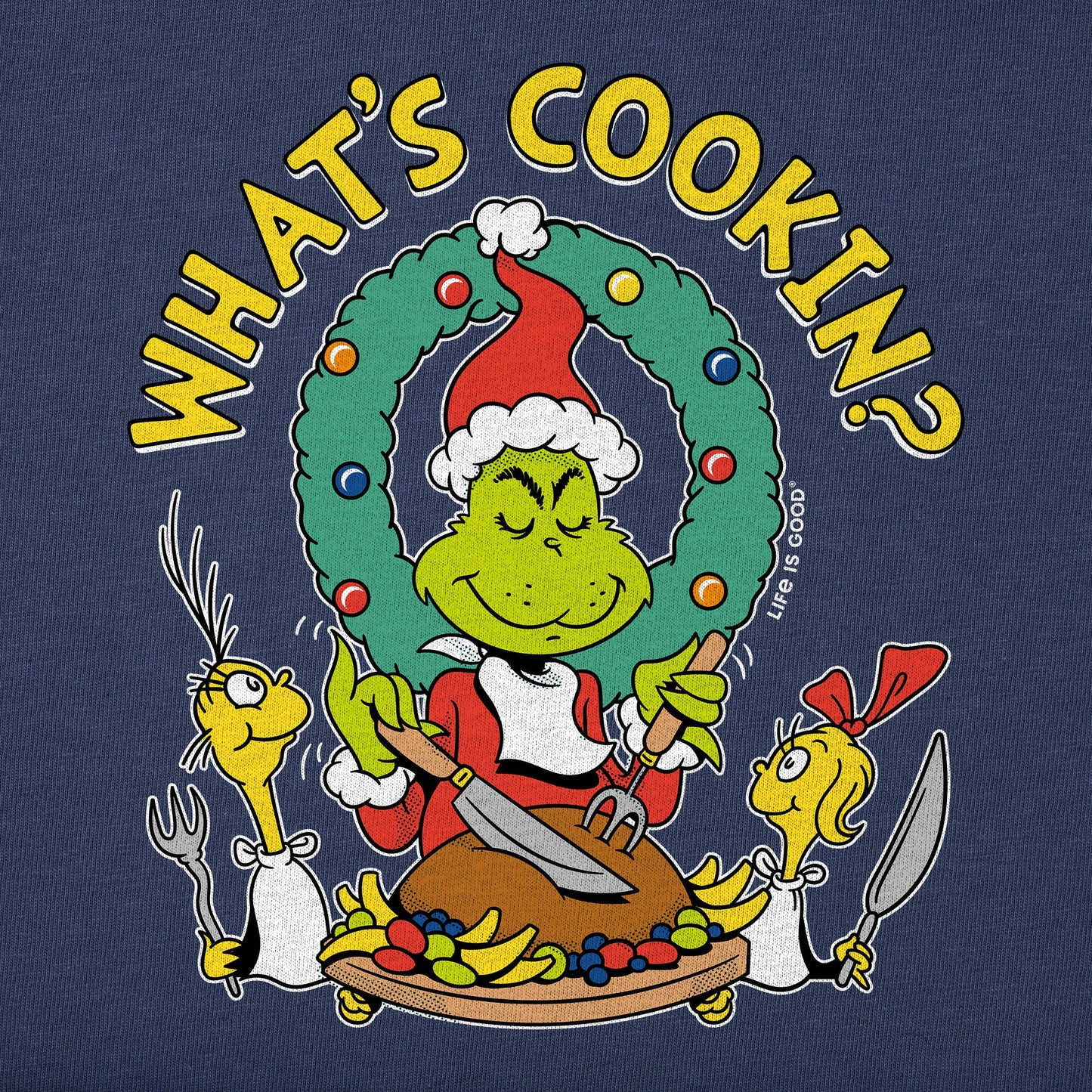 Men's What's Cookin Grinch Long Sleeve Crusher Tee