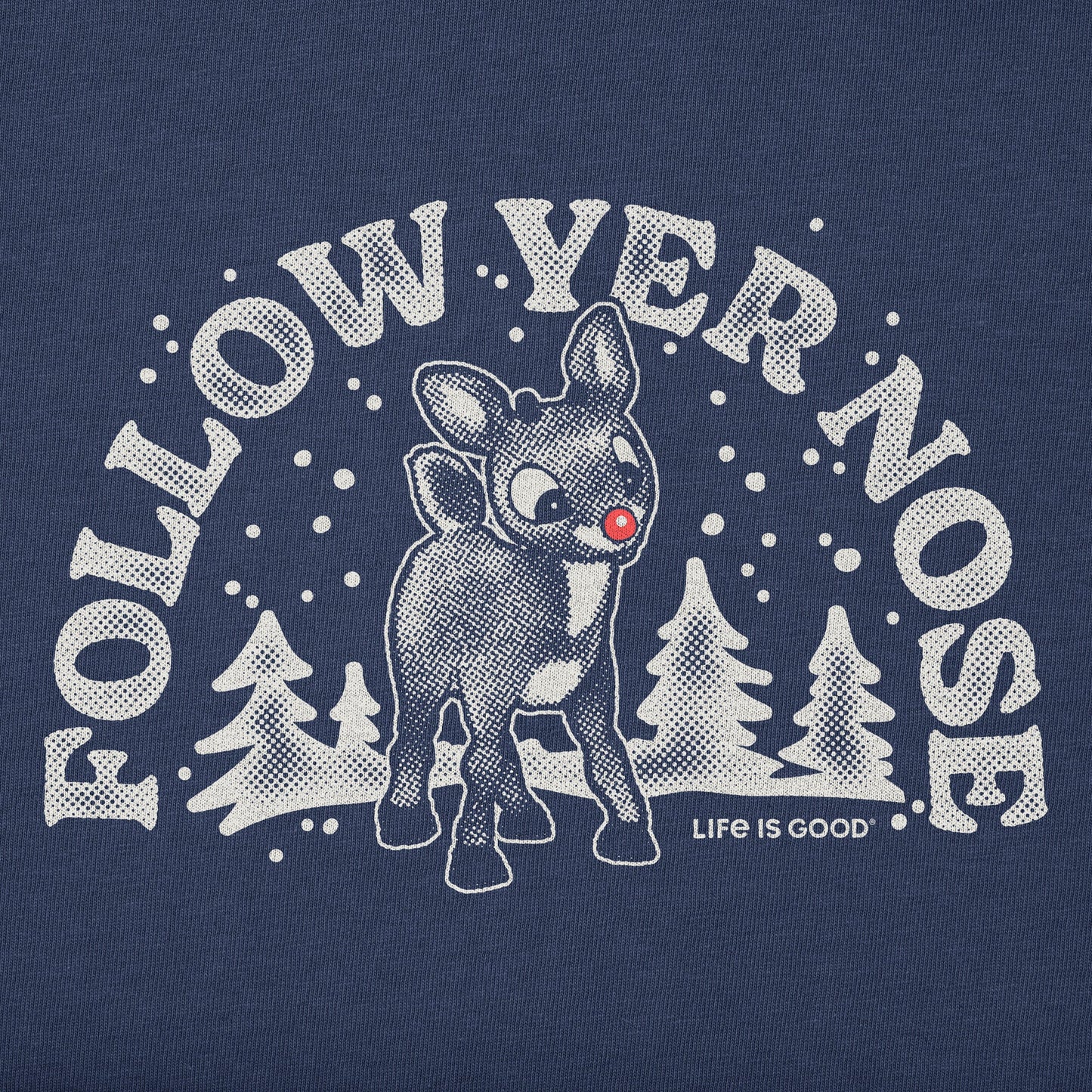 Toddler Rudolph Follow Yer Nose Short Sleeve Crusher Tee