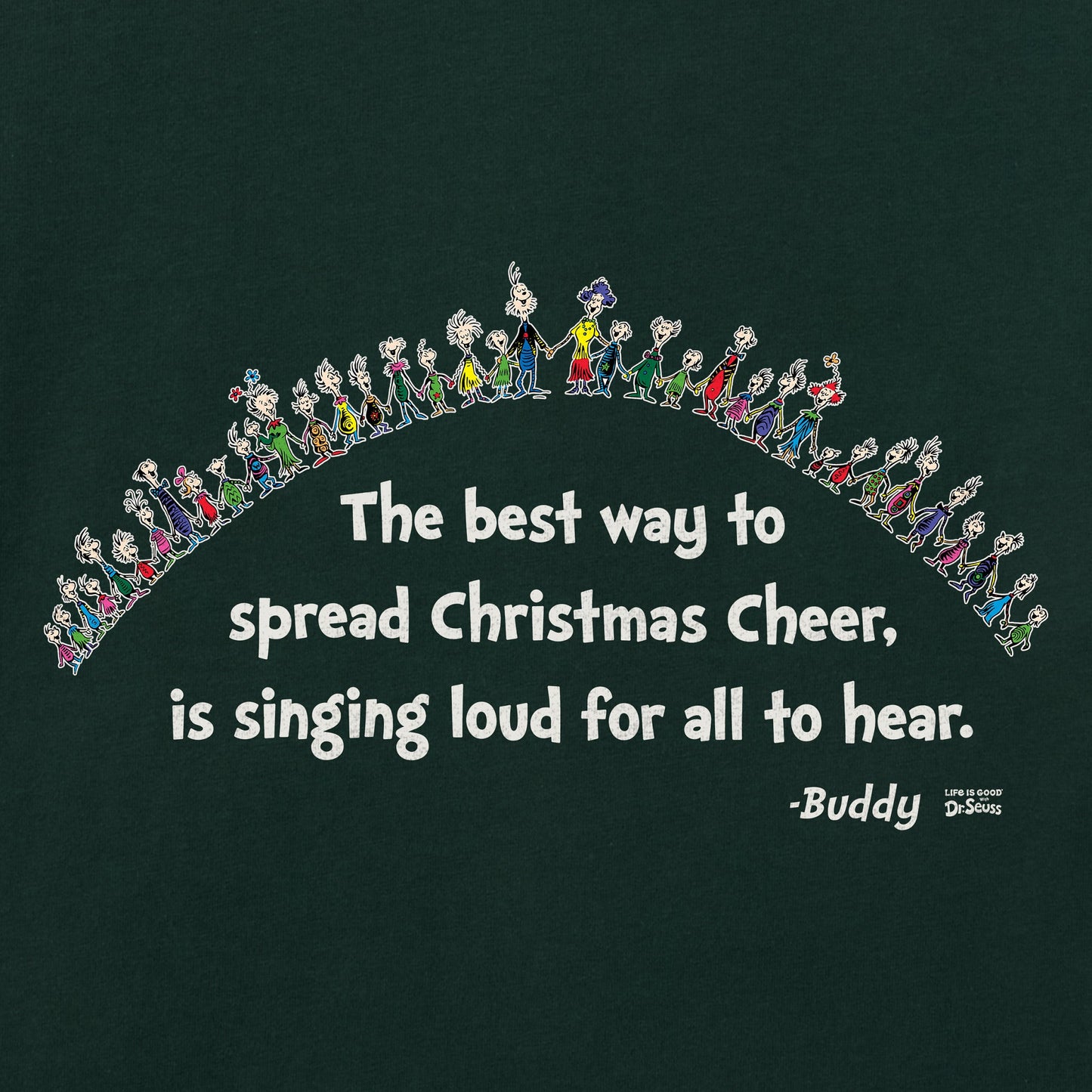 Women's Christmas Cheer Grinch Long Sleeve Crusher Tee