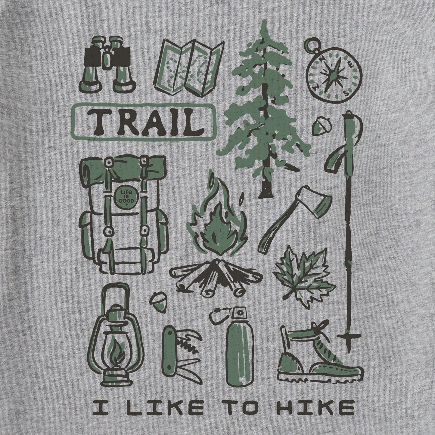Kids I Like to Hike Short Sleeve Crusher Tee