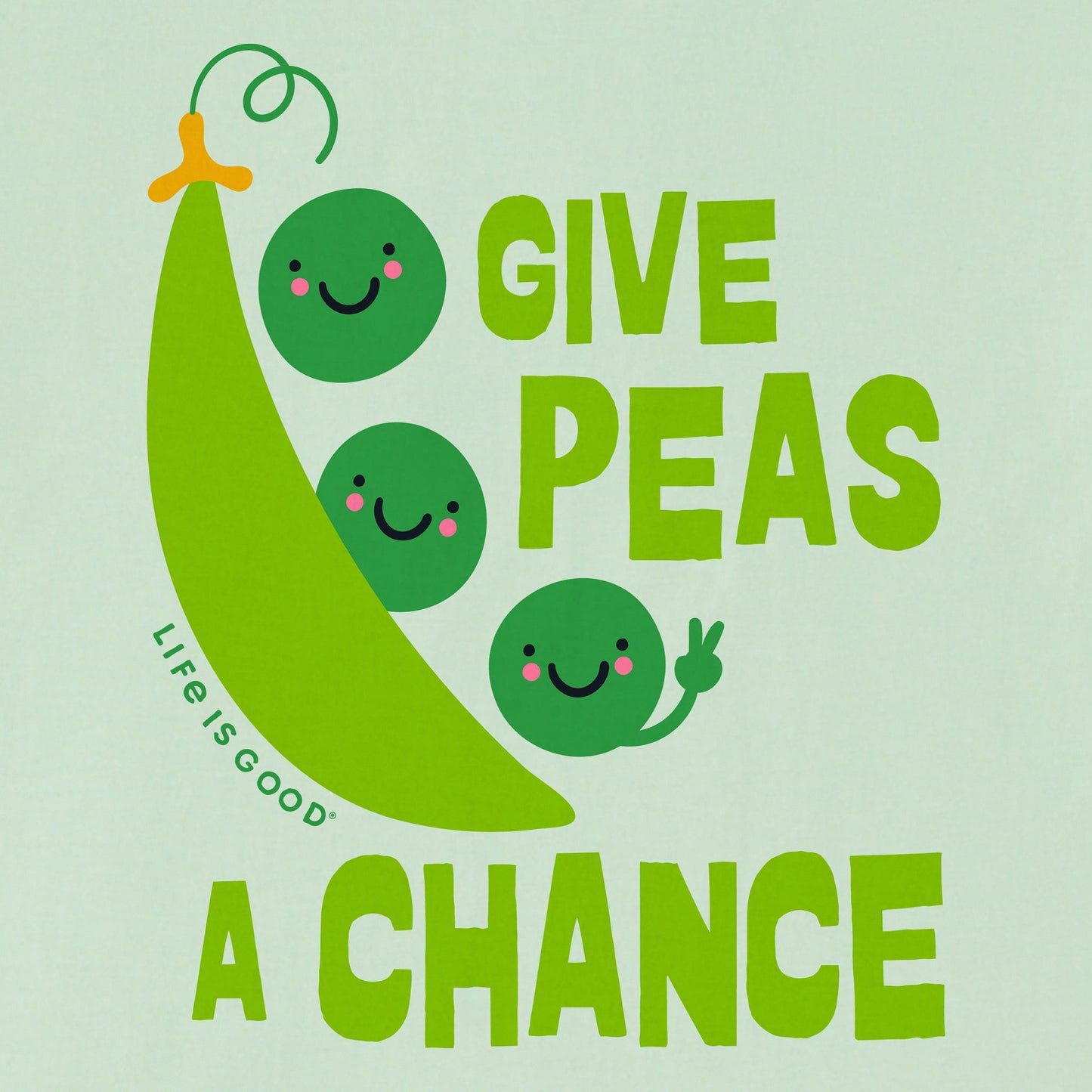 Kids Give Peas a Chance Short Sleeve Crusher Tee