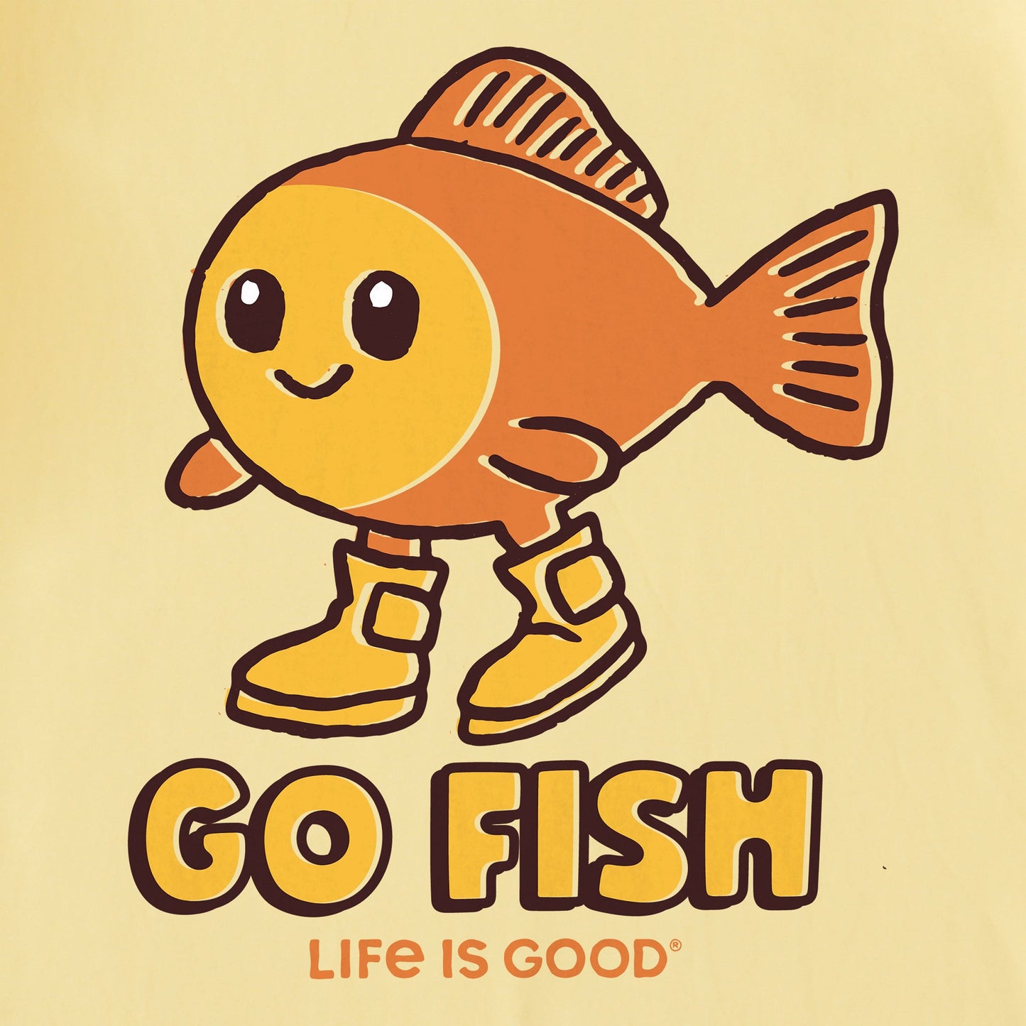 Kids Go Fish in Boots Short Sleeve Crusher Tee