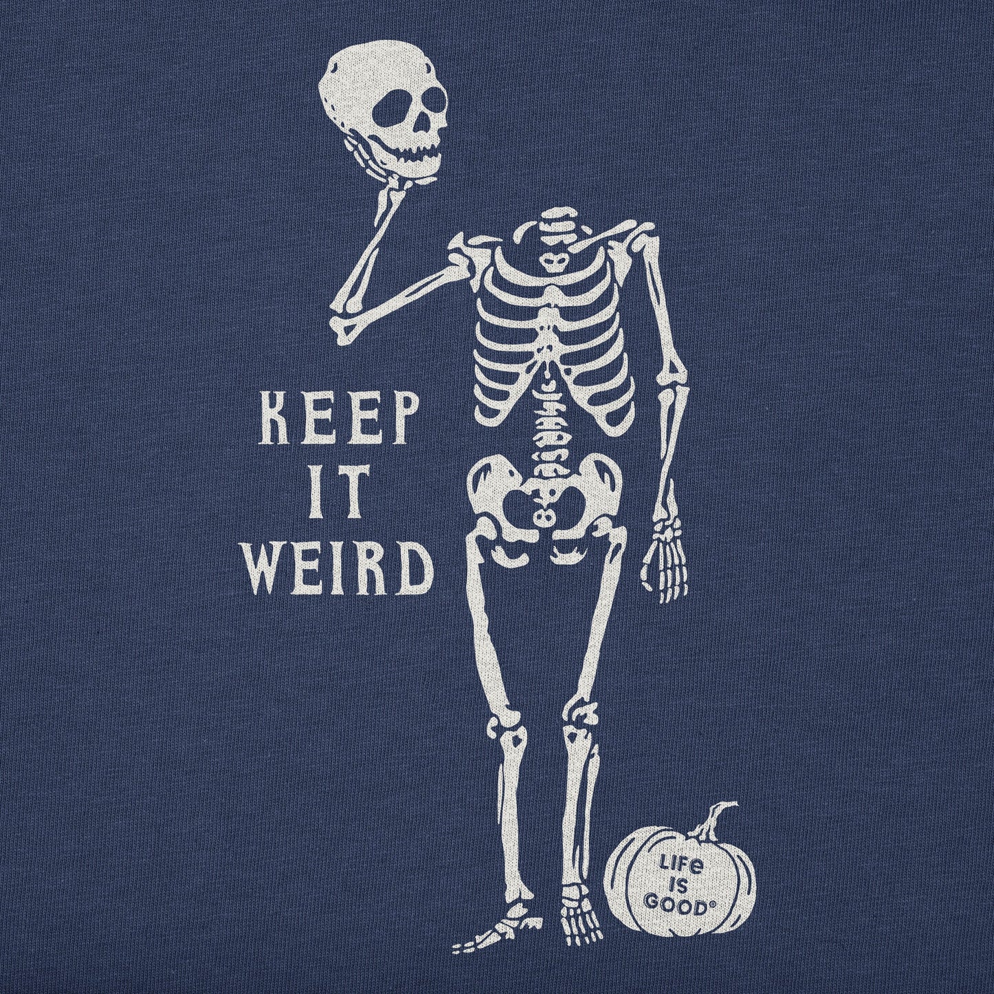 Kids Keep it Weird Skeleton Long Sleeve Crusher Tee