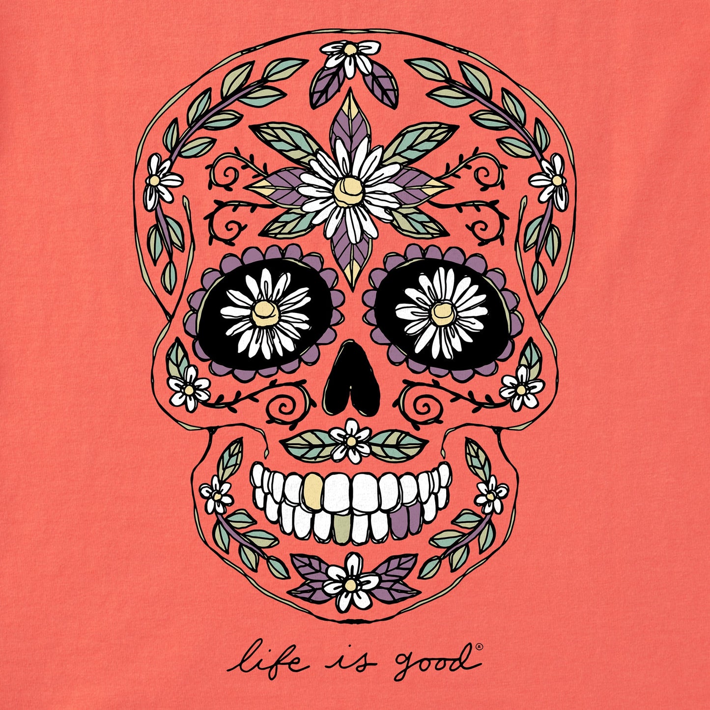 Women's Daisy Skull Short Sleeve Crusher Tee