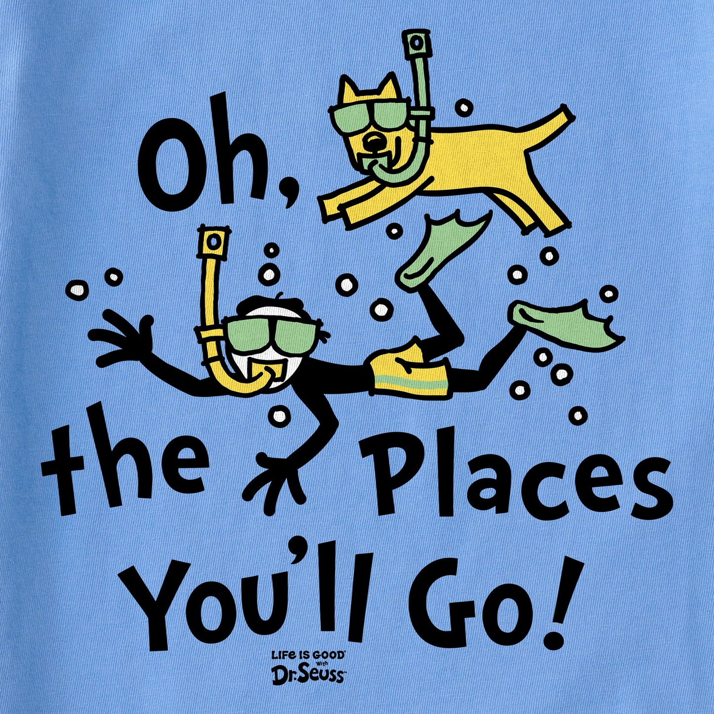 Kids Oh the Places You'll Go Scuba Short Sleeve Crusher Tee