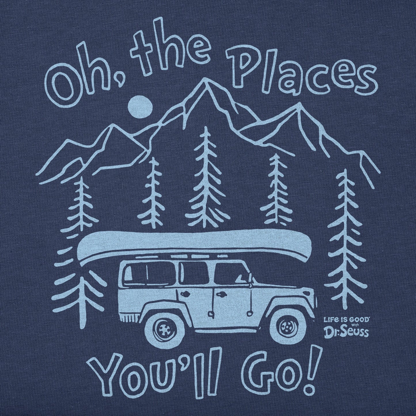 Kids Oh the Places You'll Go Canoe Trip Short Sleeve Crusher Tee