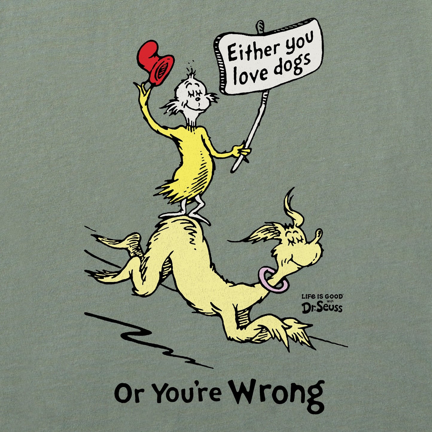 Women's Dr. Seuss Dog Love Short Sleeve Crusher Tee