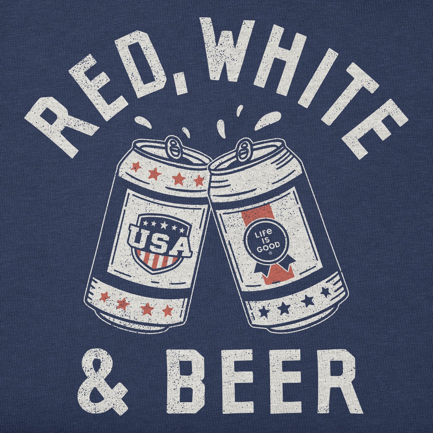 Men's Red White and Beer Short Sleeve Tee