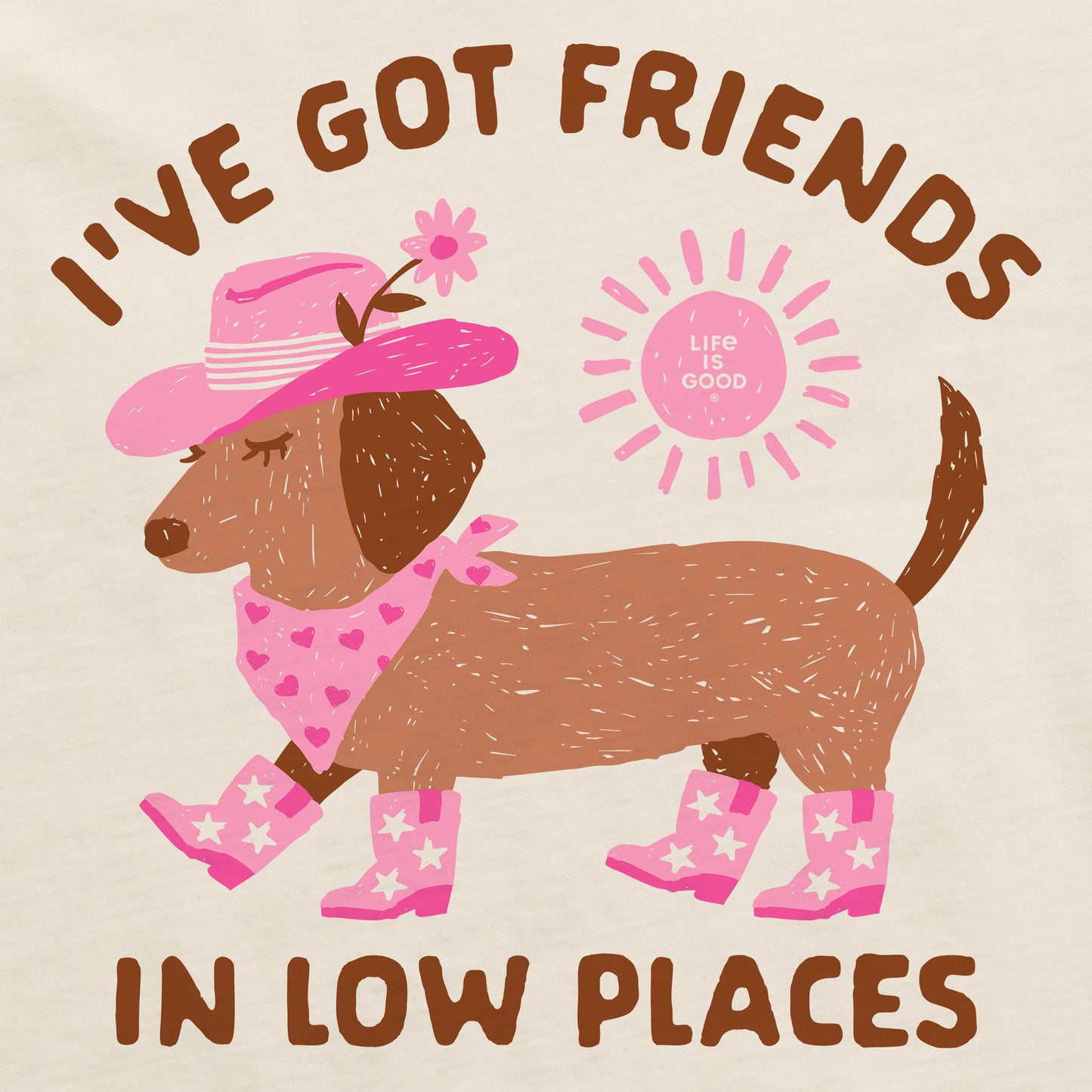 Women's Dachshund Friends Short Sleeve Crusher Tee