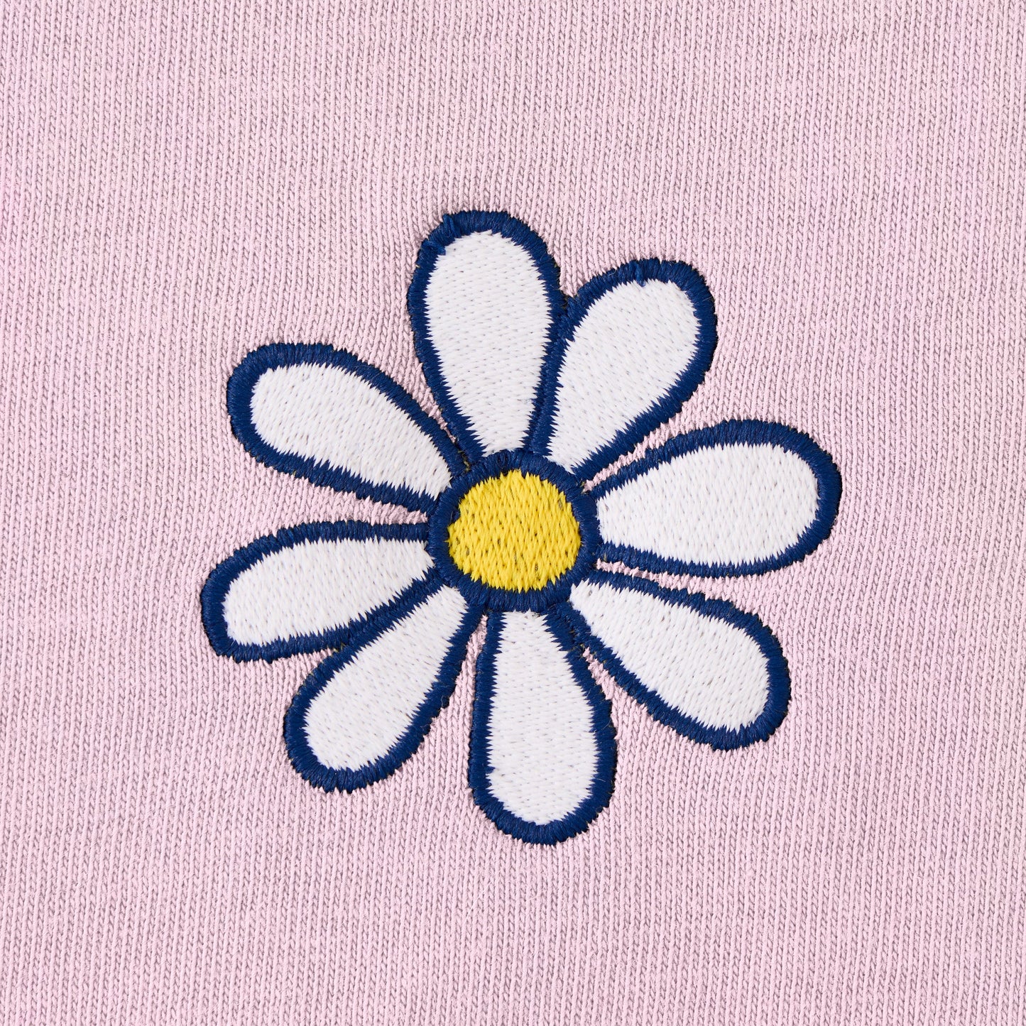 Women's Embroidered Daisy Short Sleeve Crusher Vee