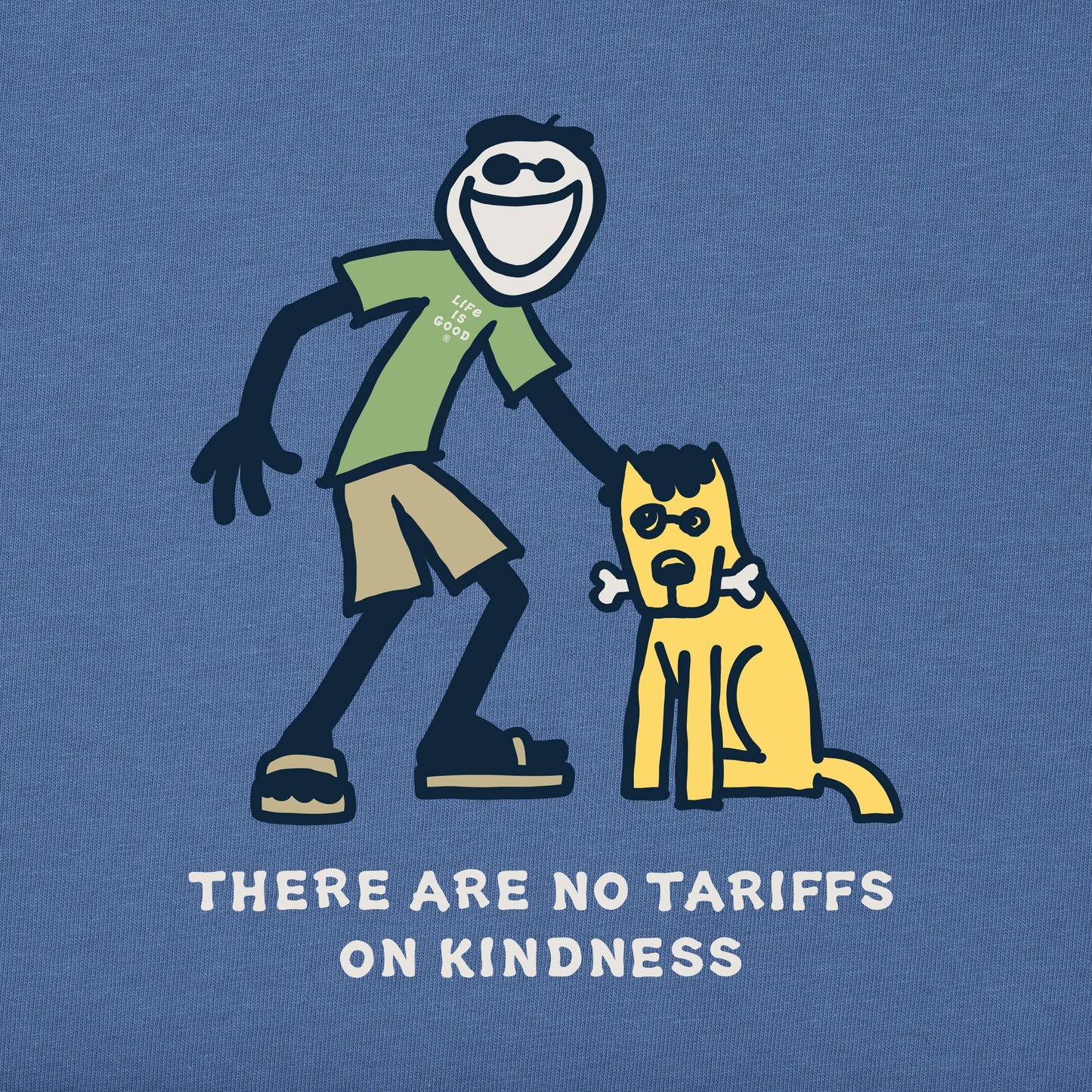 Men's No Tariffs on Kindness Jake n Rocket Short Sleeve Crusher Tee