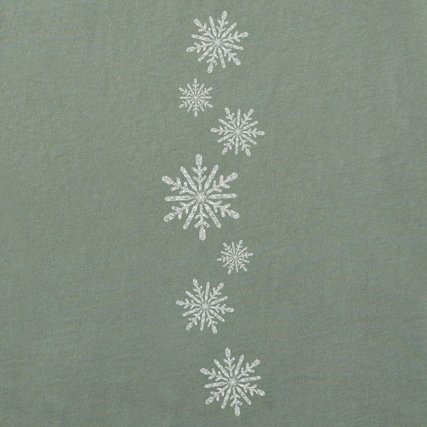 Women's Contrast Snowflake Long Sleeve Crusher Vee