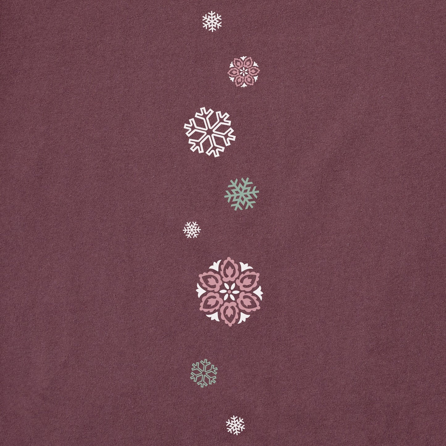 Women's Winter Wonderland Mandala Long Sleeve Crusher Tee