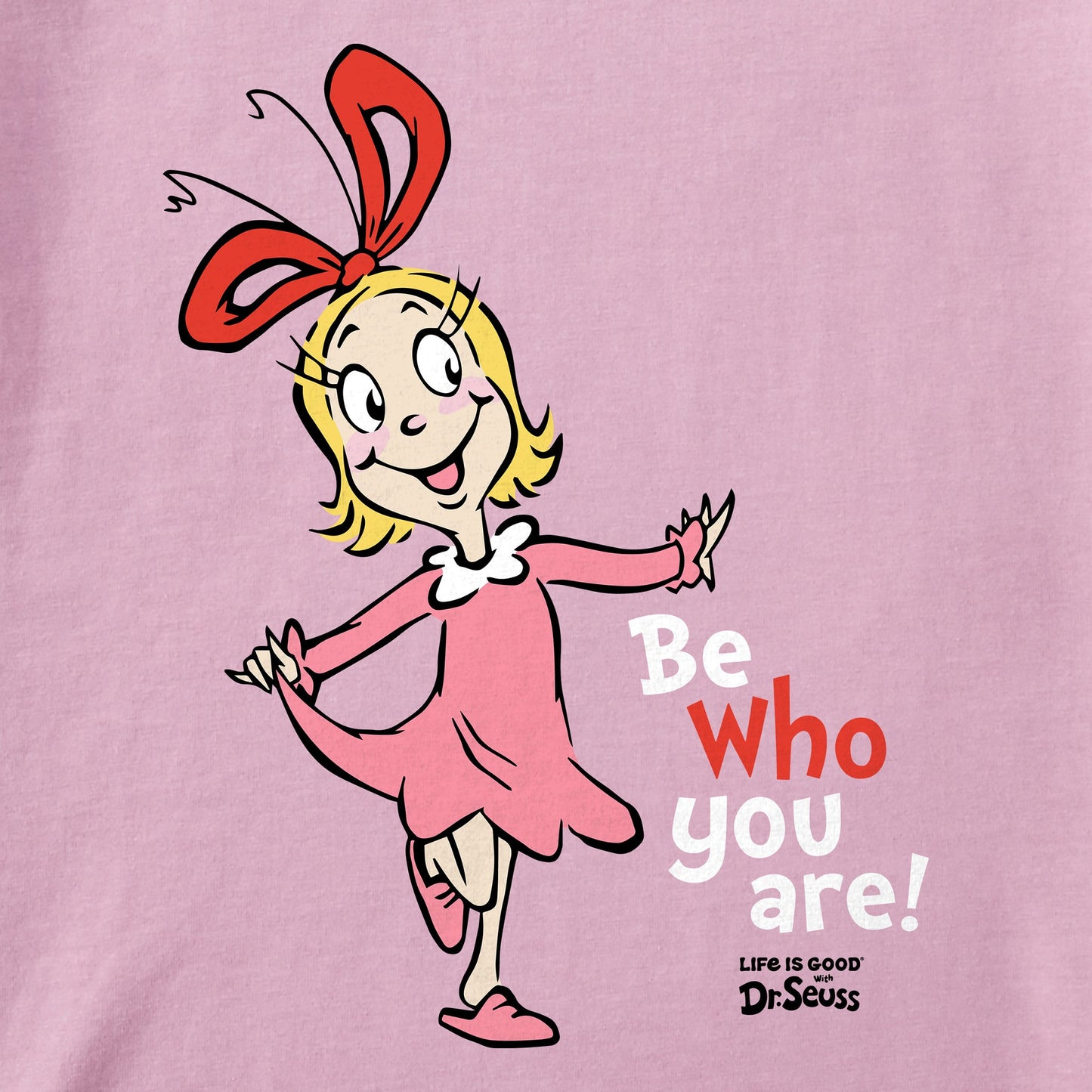 Women's Be Who You Are Cindy Lou Long Sleeve Crusher Tee